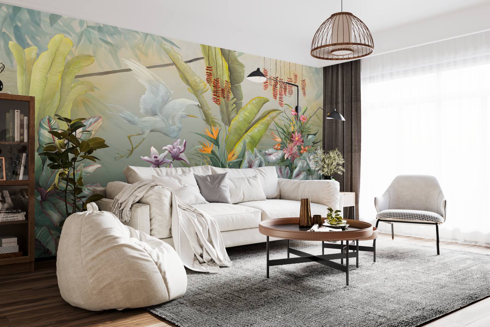 Papier peint une riche végétation tropicale