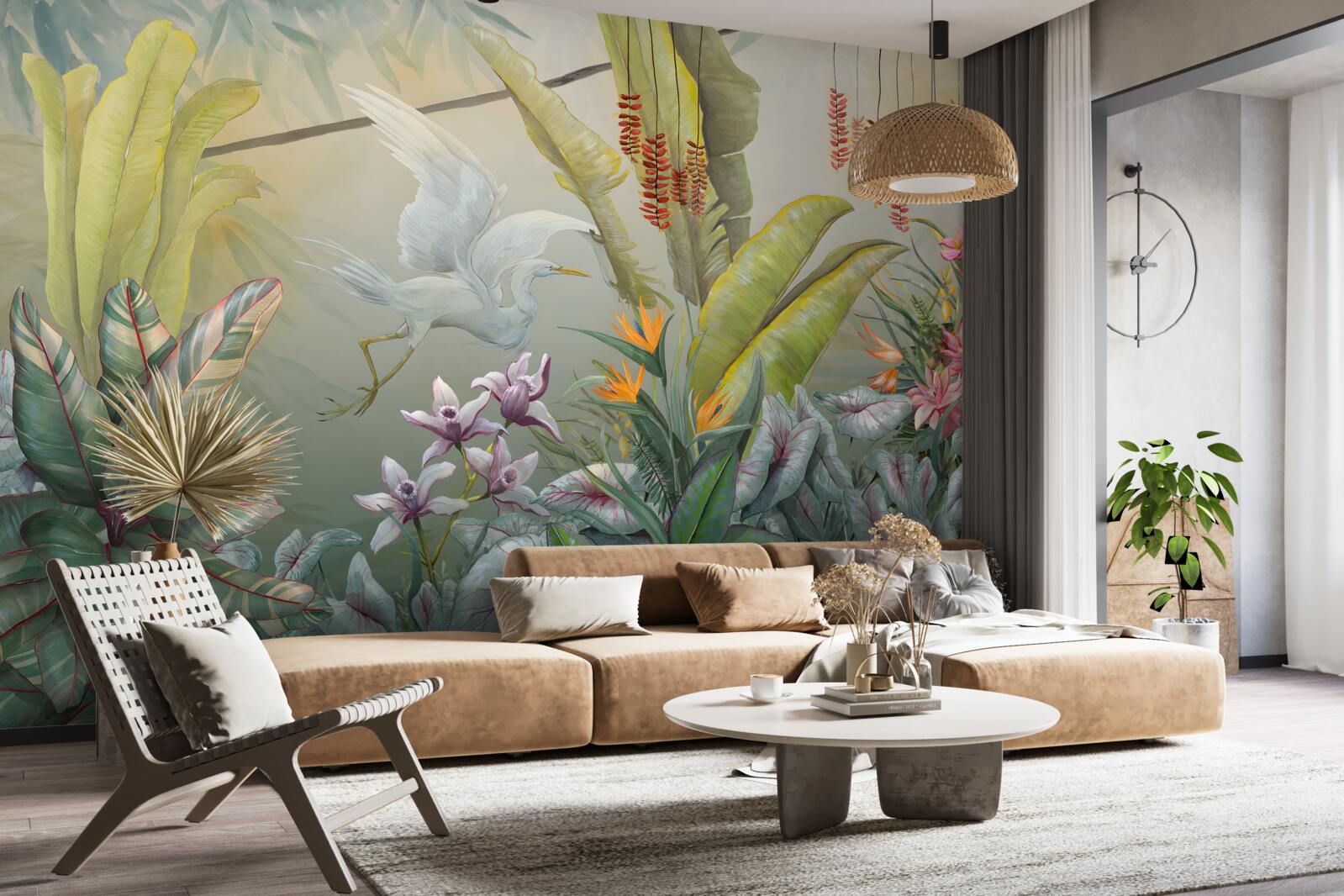 Papier peint une riche végétation tropicale