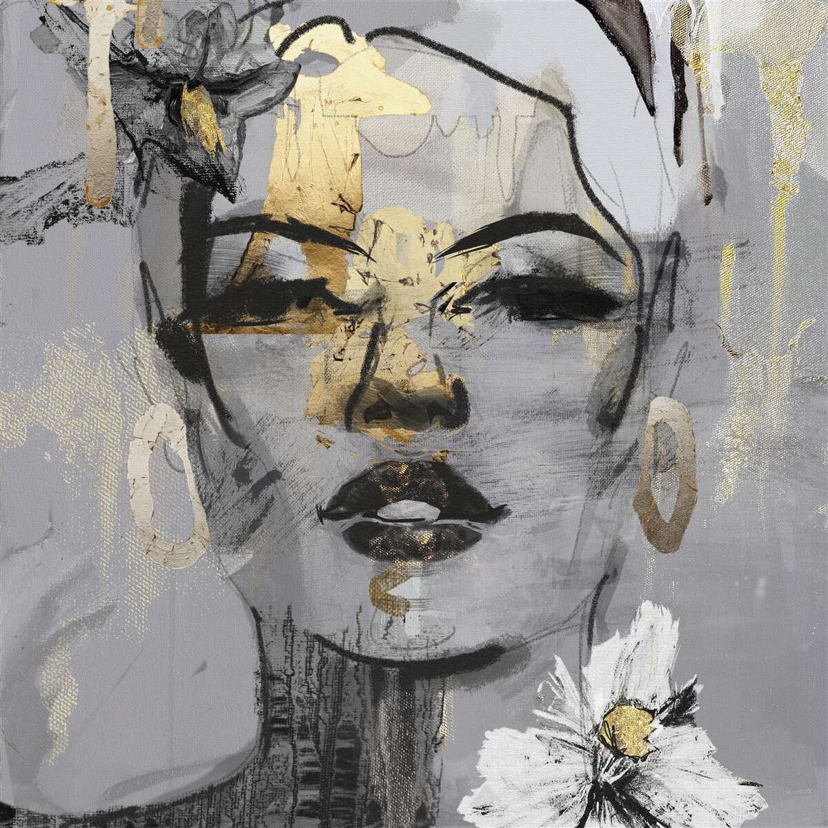 Papier peint la perception de la fille est abstraite