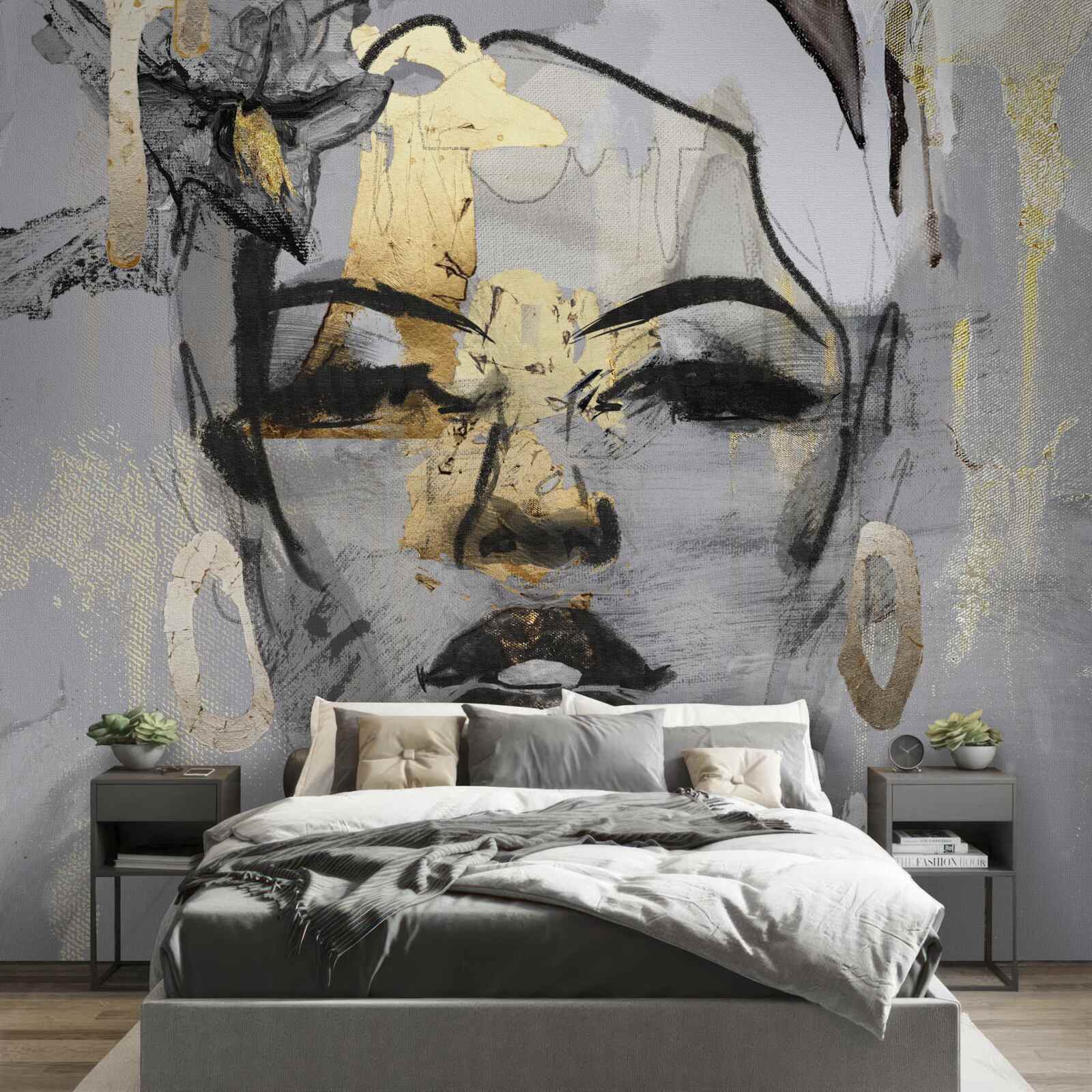 Papier peint la perception de la fille est abstraite