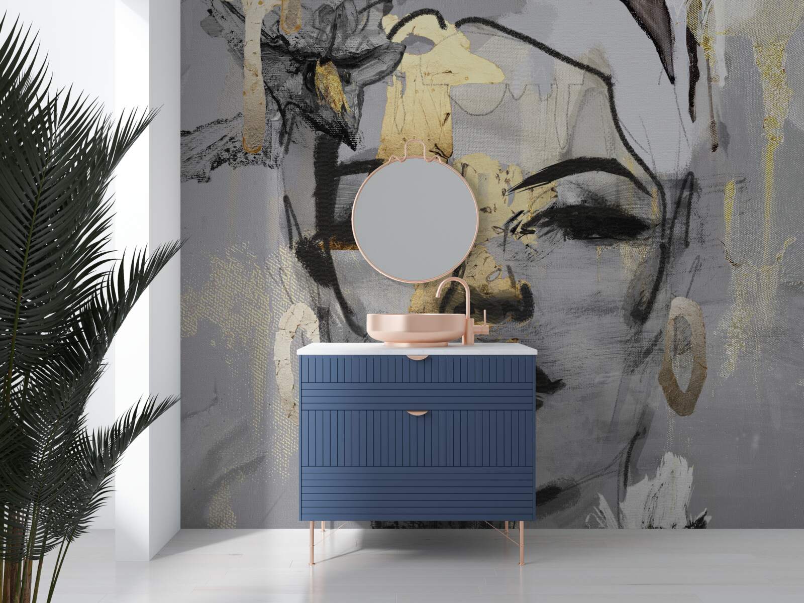 Papier peint la perception de la fille est abstraite