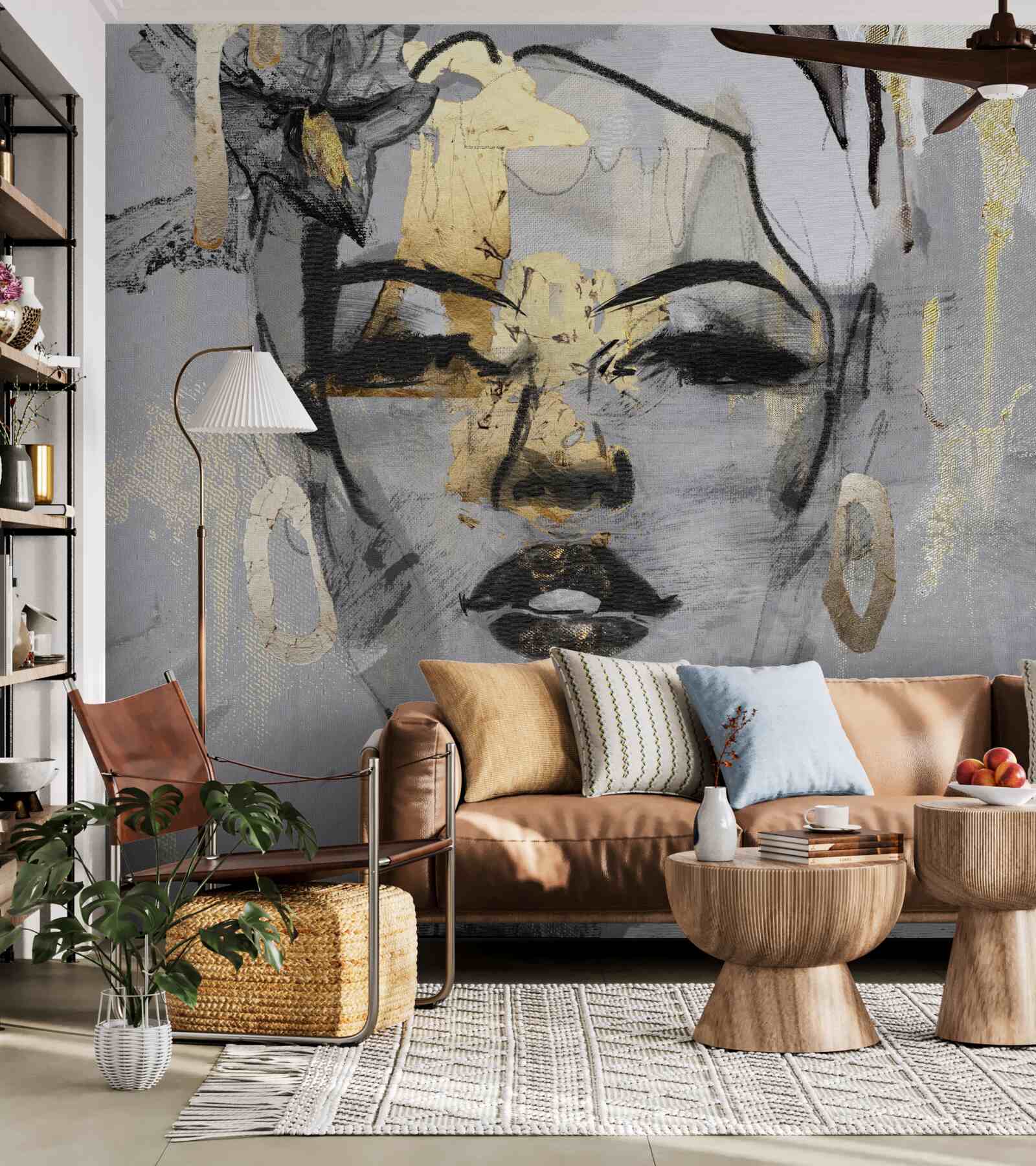 Papier peint la perception de la fille est abstraite