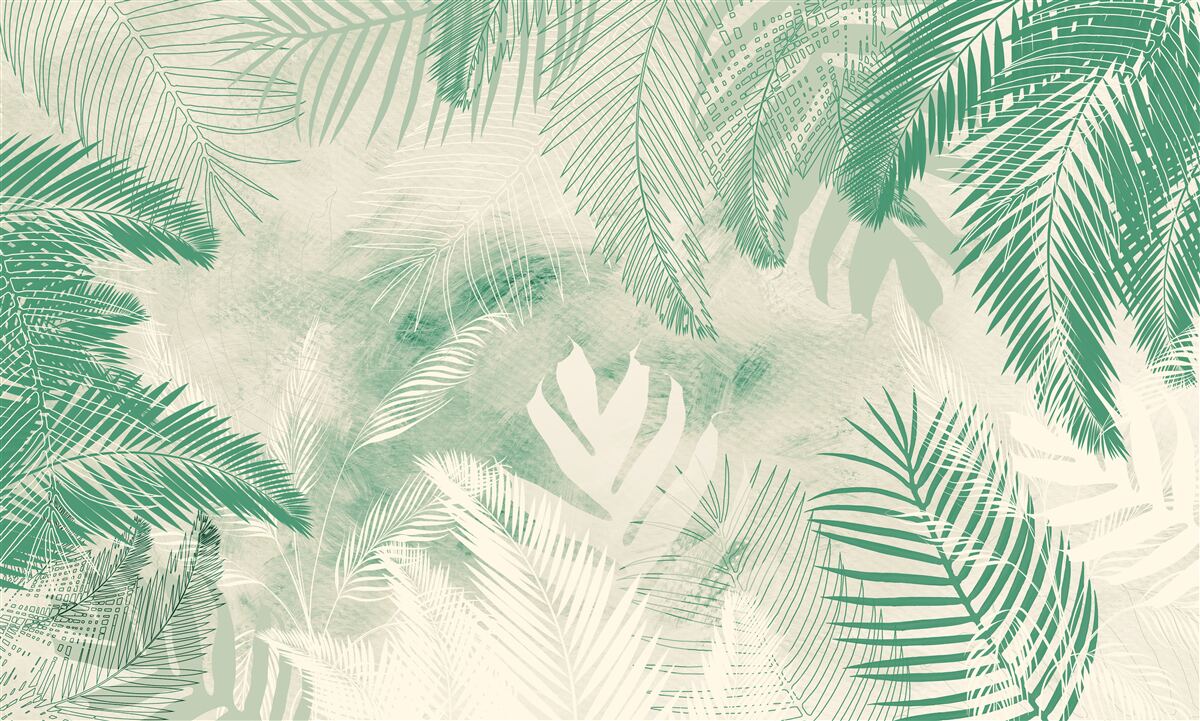 Papier peint les feuilles de la fougère restent vertes toute l'année