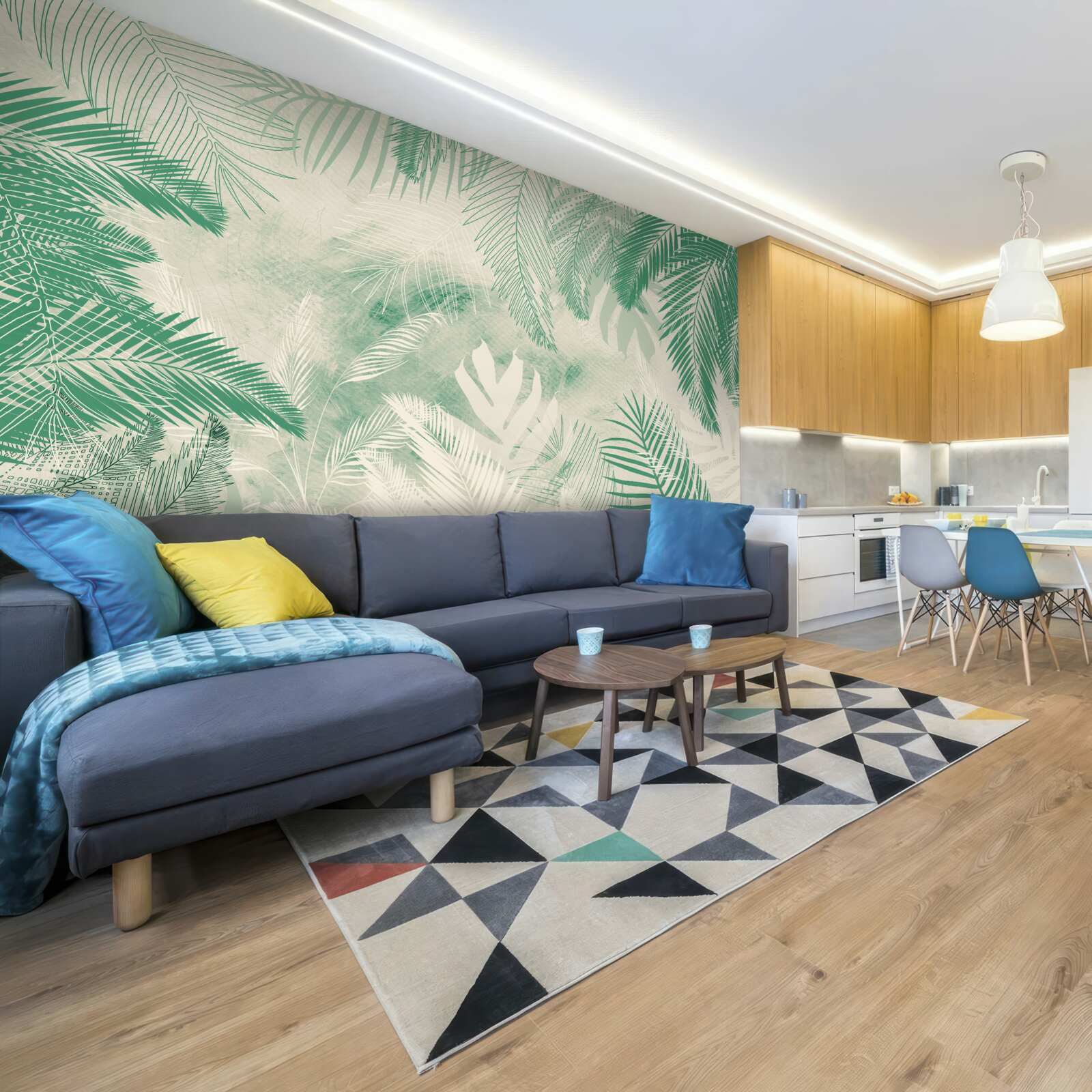 Papier peint les feuilles de la fougère restent vertes toute l'année