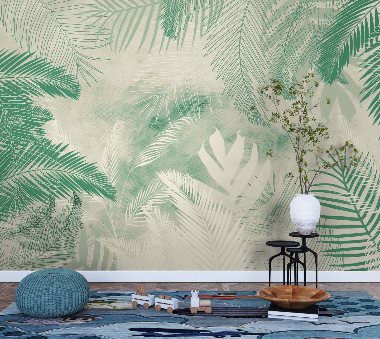 Papier peint les feuilles de la fougère restent vertes toute l'année