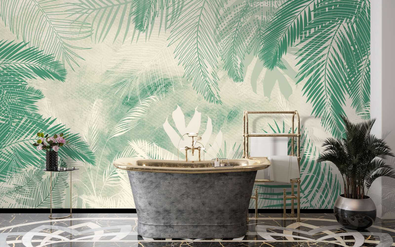 Papier peint les feuilles de la fougère restent vertes toute l'année