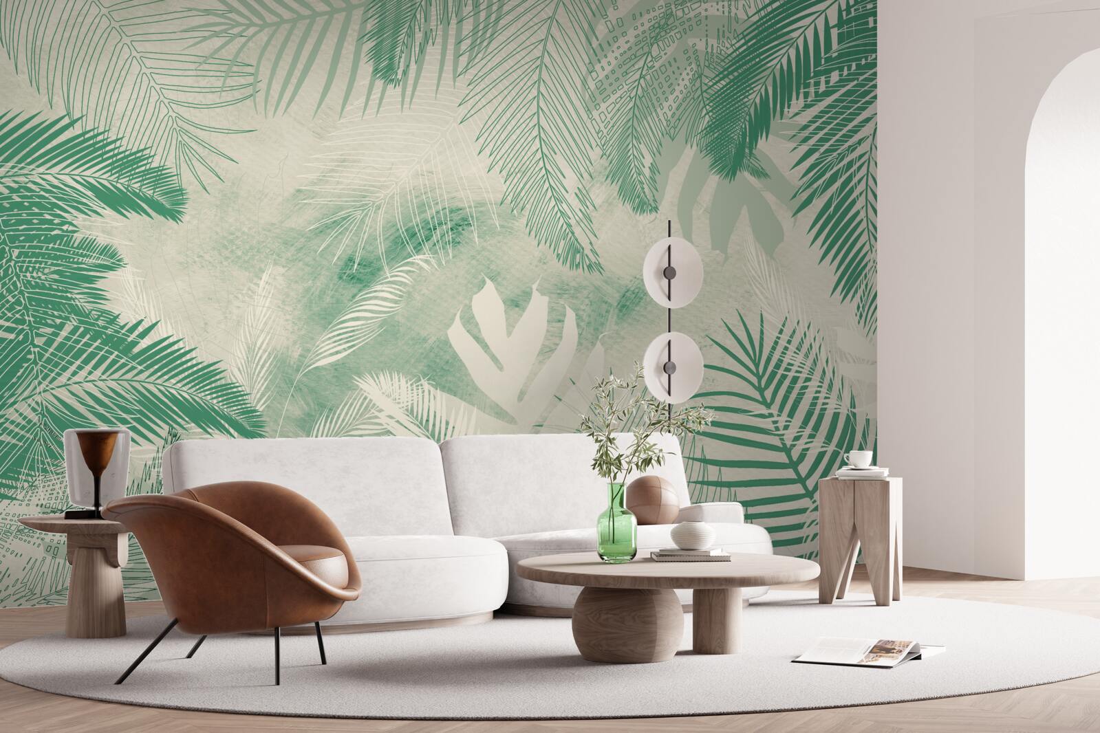 Papier peint les feuilles de la fougère restent vertes toute l'année