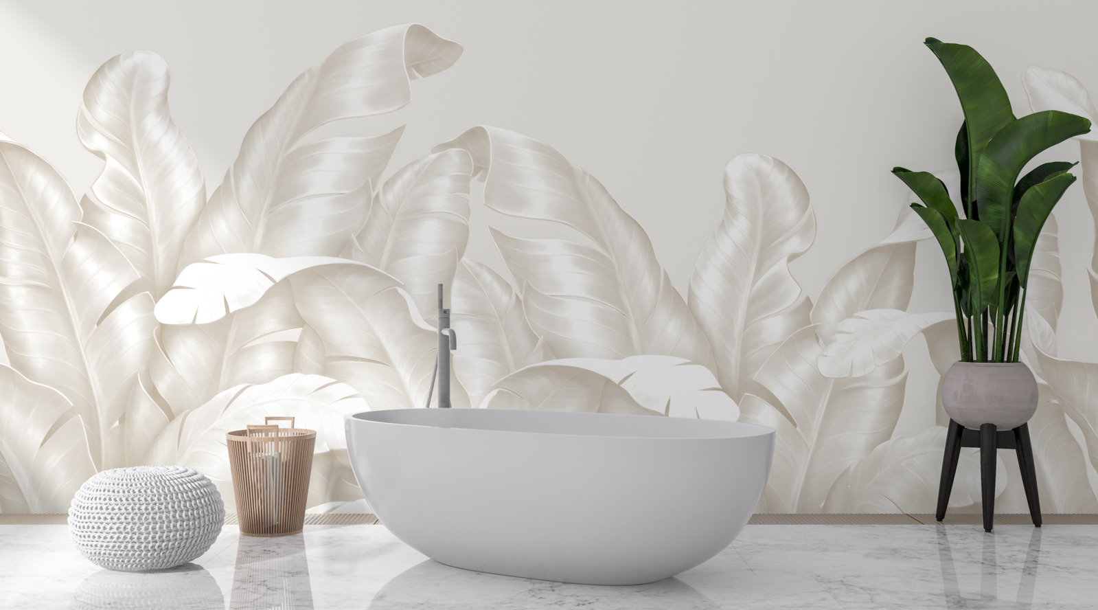 Papier peint fougère tropicale dense