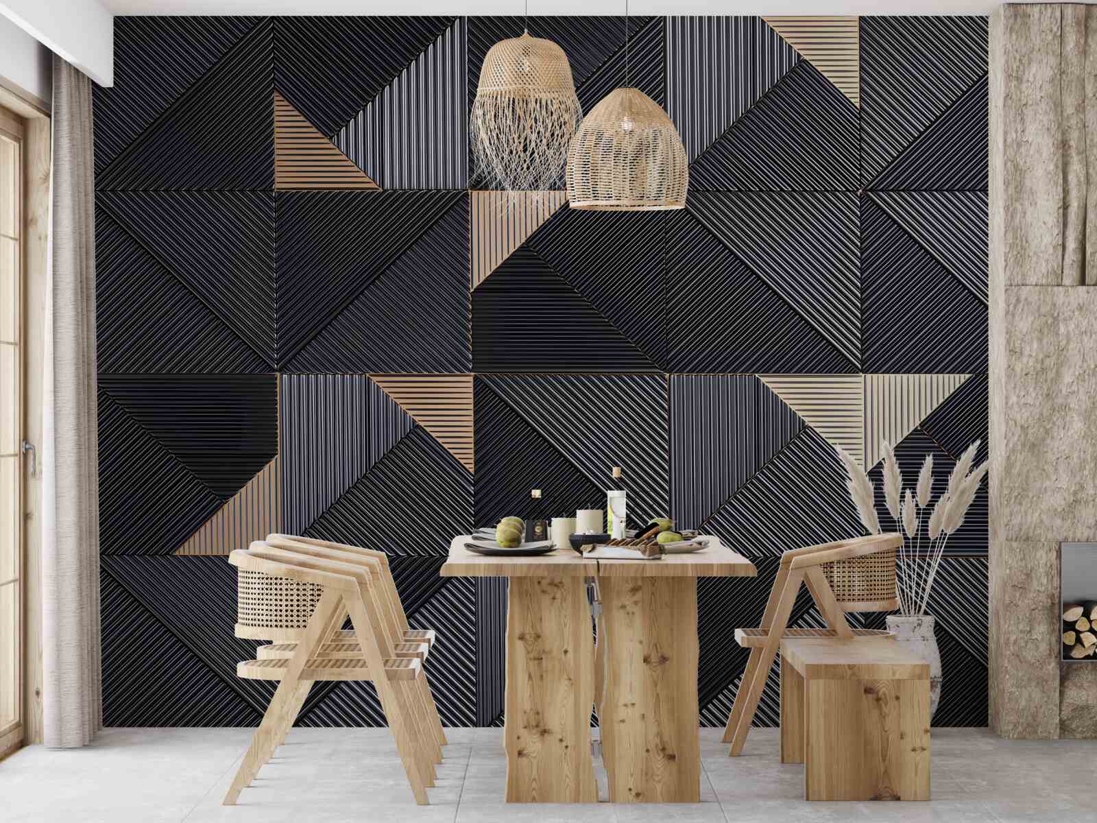 Papier peint abstractions géométriques lisses