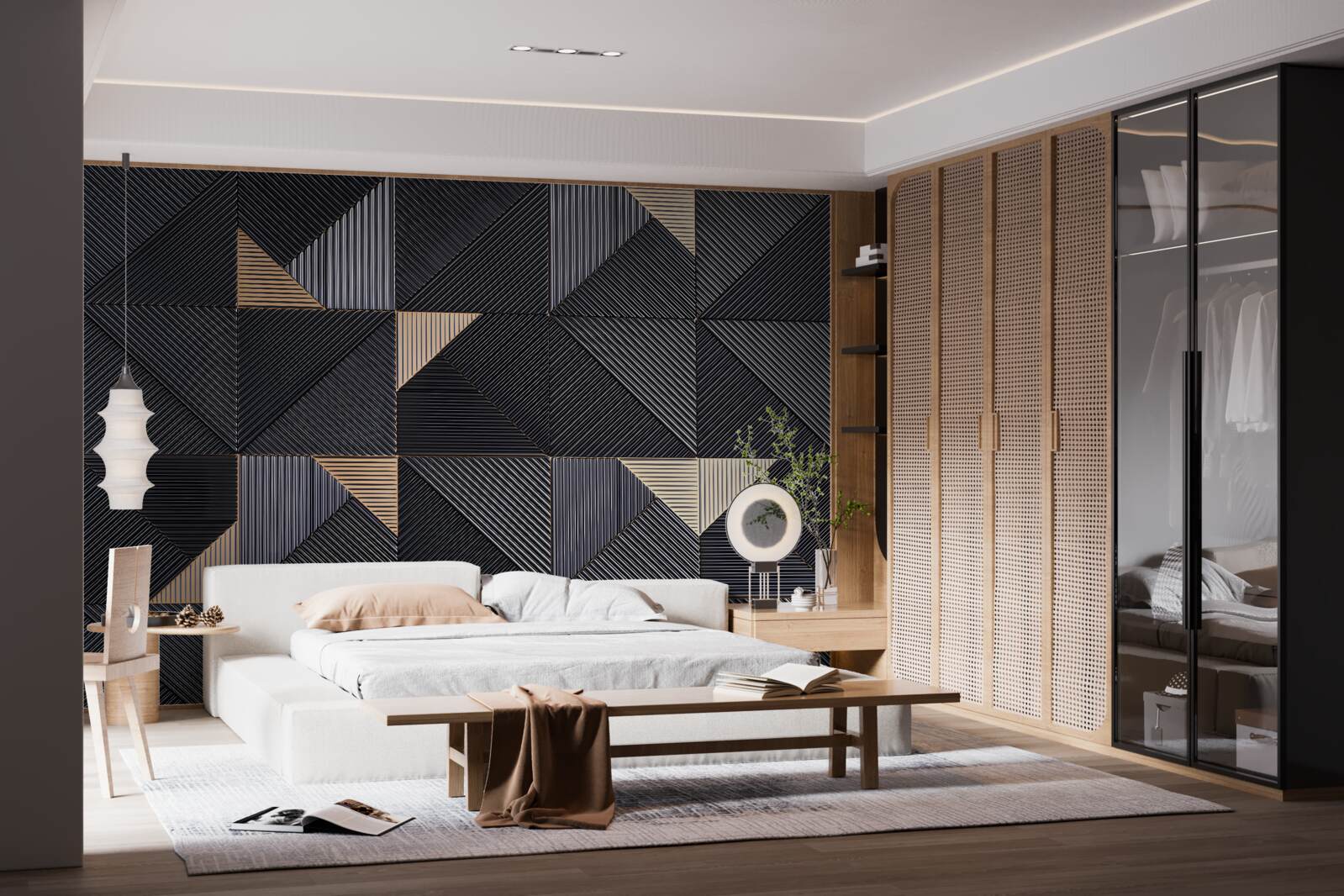 Papier peint abstractions géométriques lisses