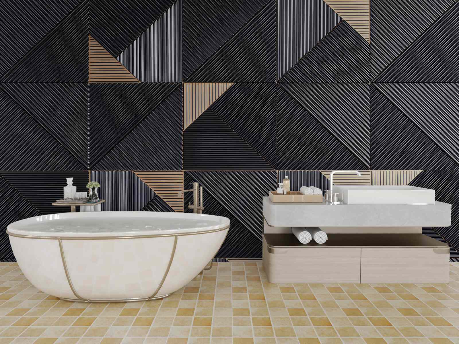 Papier peint abstractions géométriques lisses