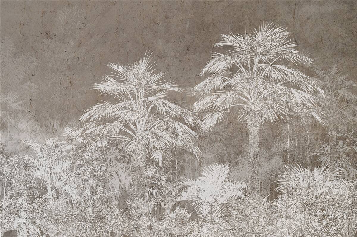 Papier peint végétation tropicale dense la nuit