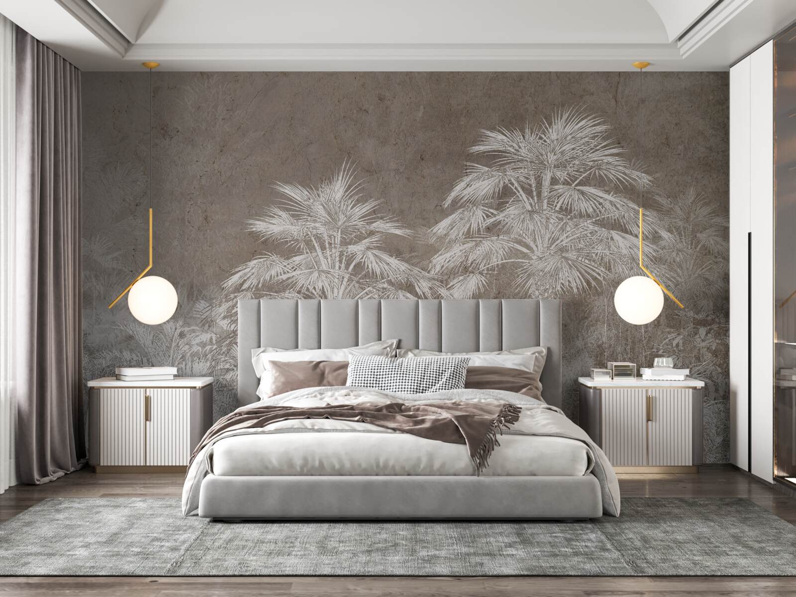 Papier peint végétation tropicale dense la nuit