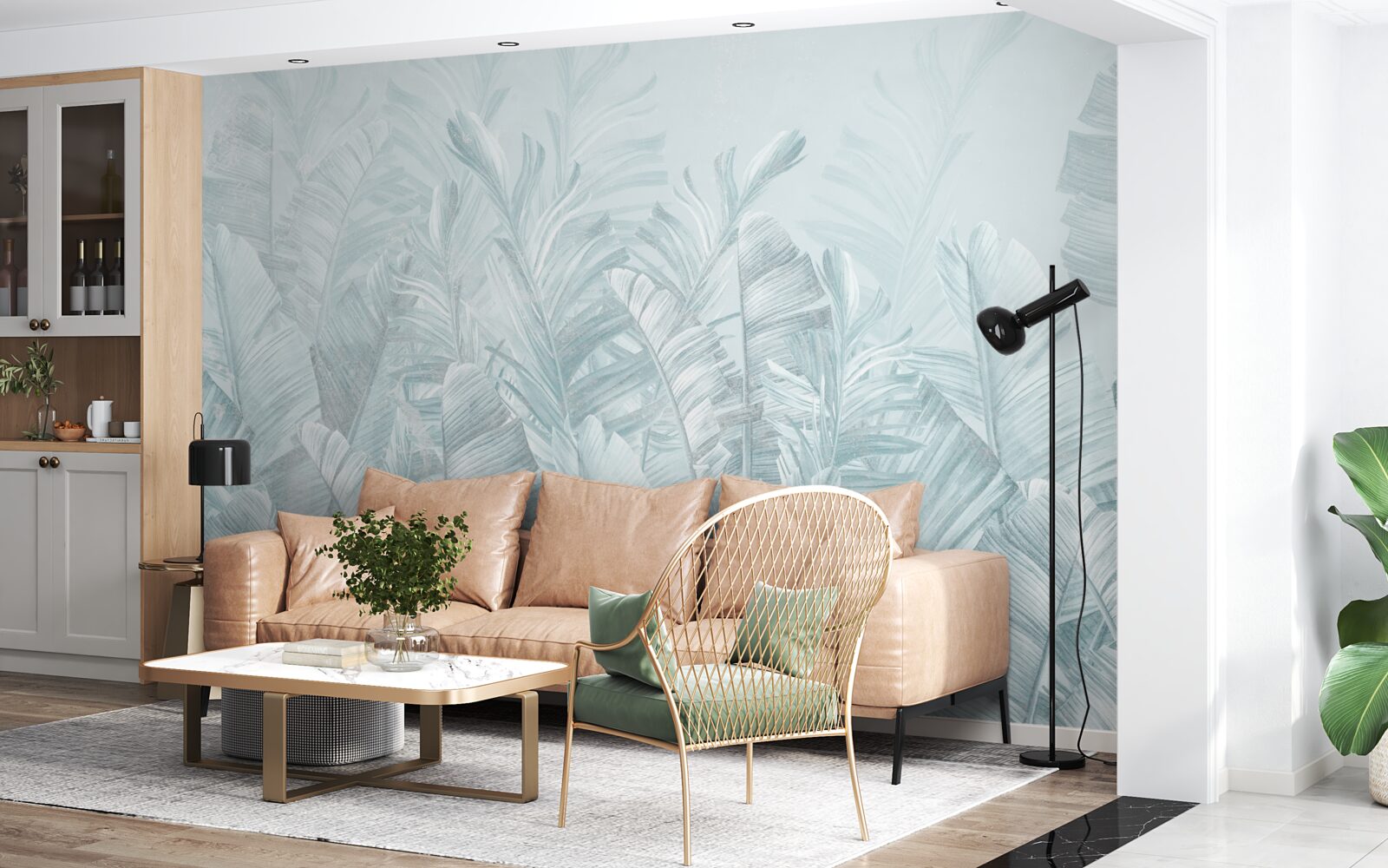 Papier peint les fortes pluies irriguent les plantes