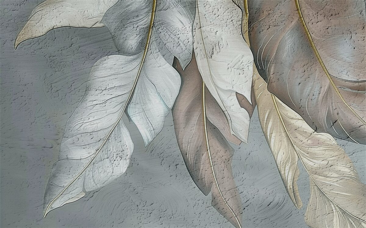 Papier peint feuilles de fougère se déployant