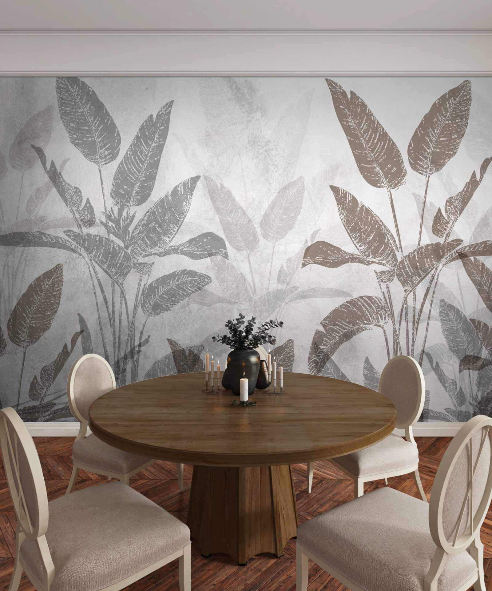 Papier peint plantes hautes et massives