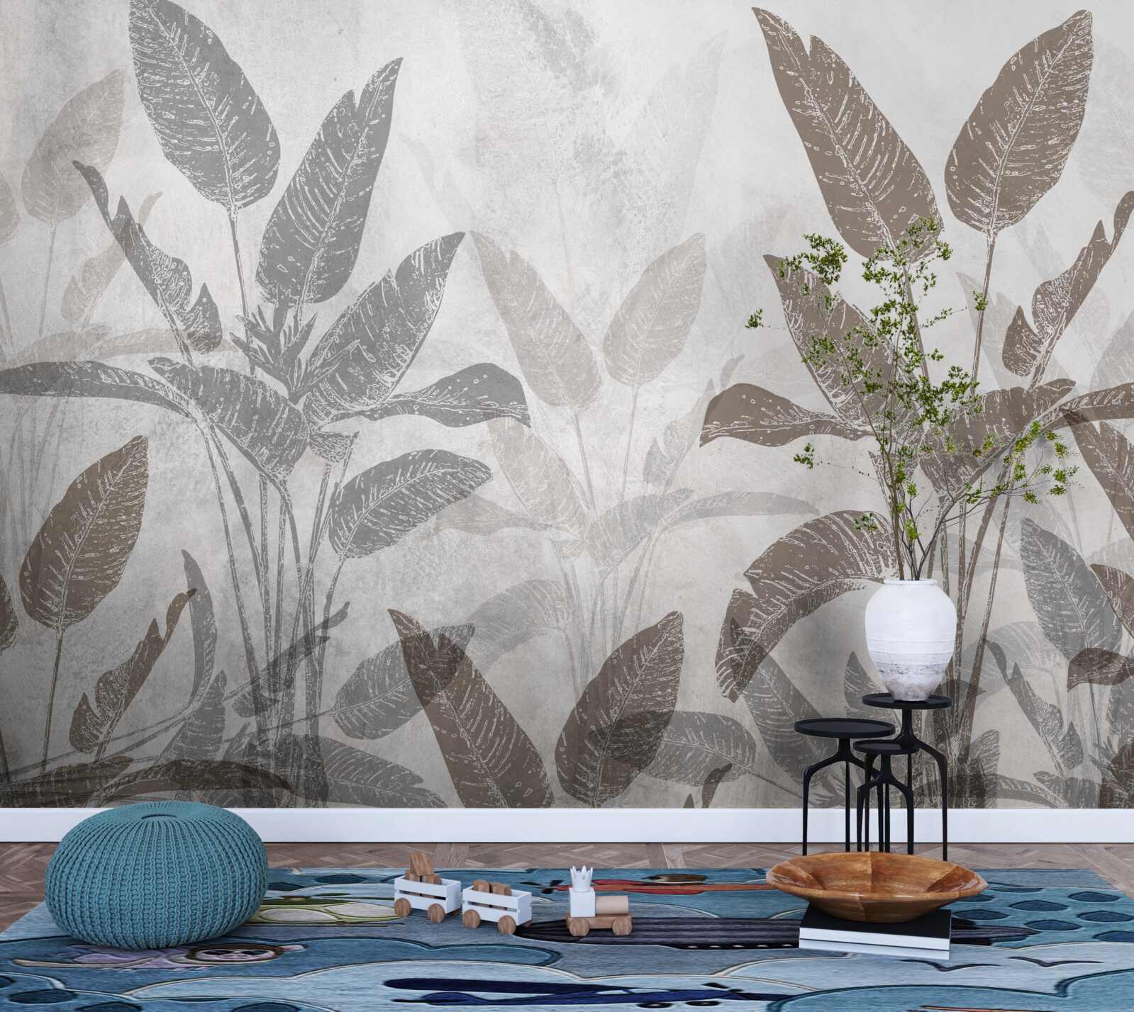 Papier peint plantes hautes et massives