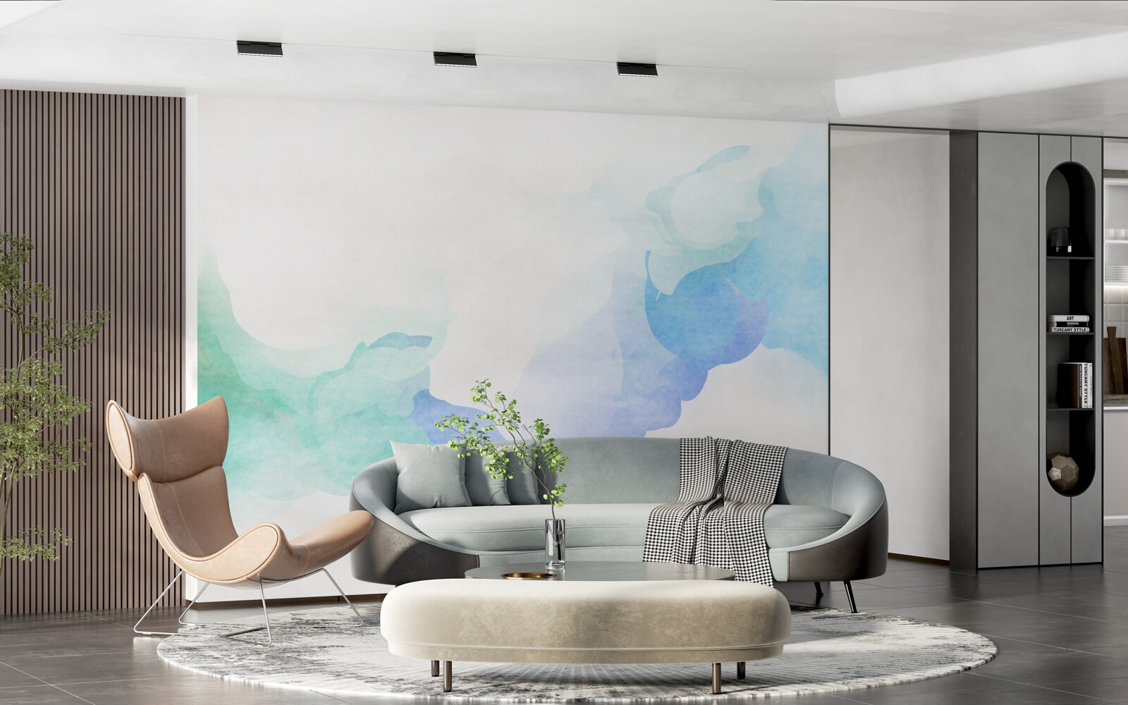 Papier peint combinaison de deux couleurs