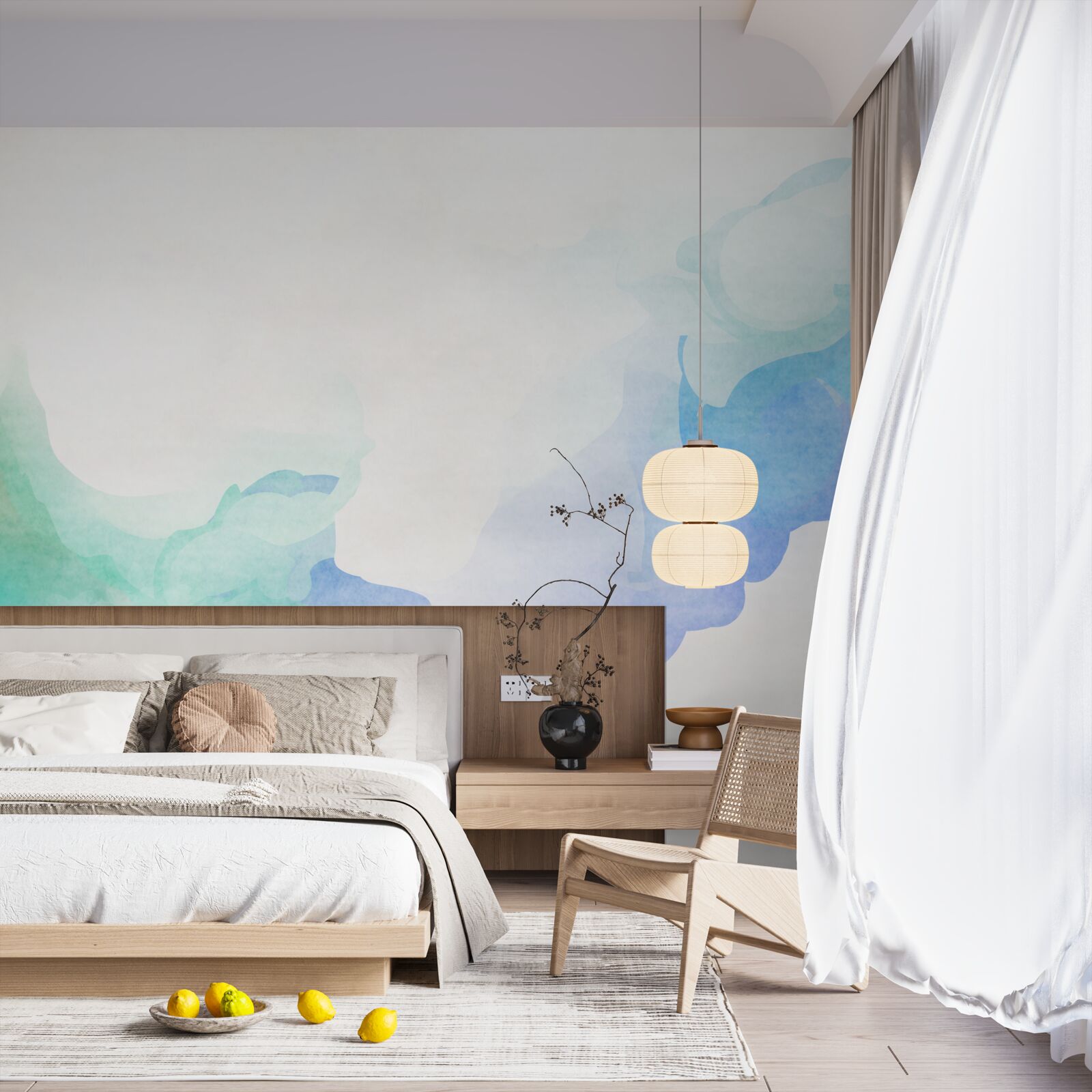 Papier peint combinaison de deux couleurs