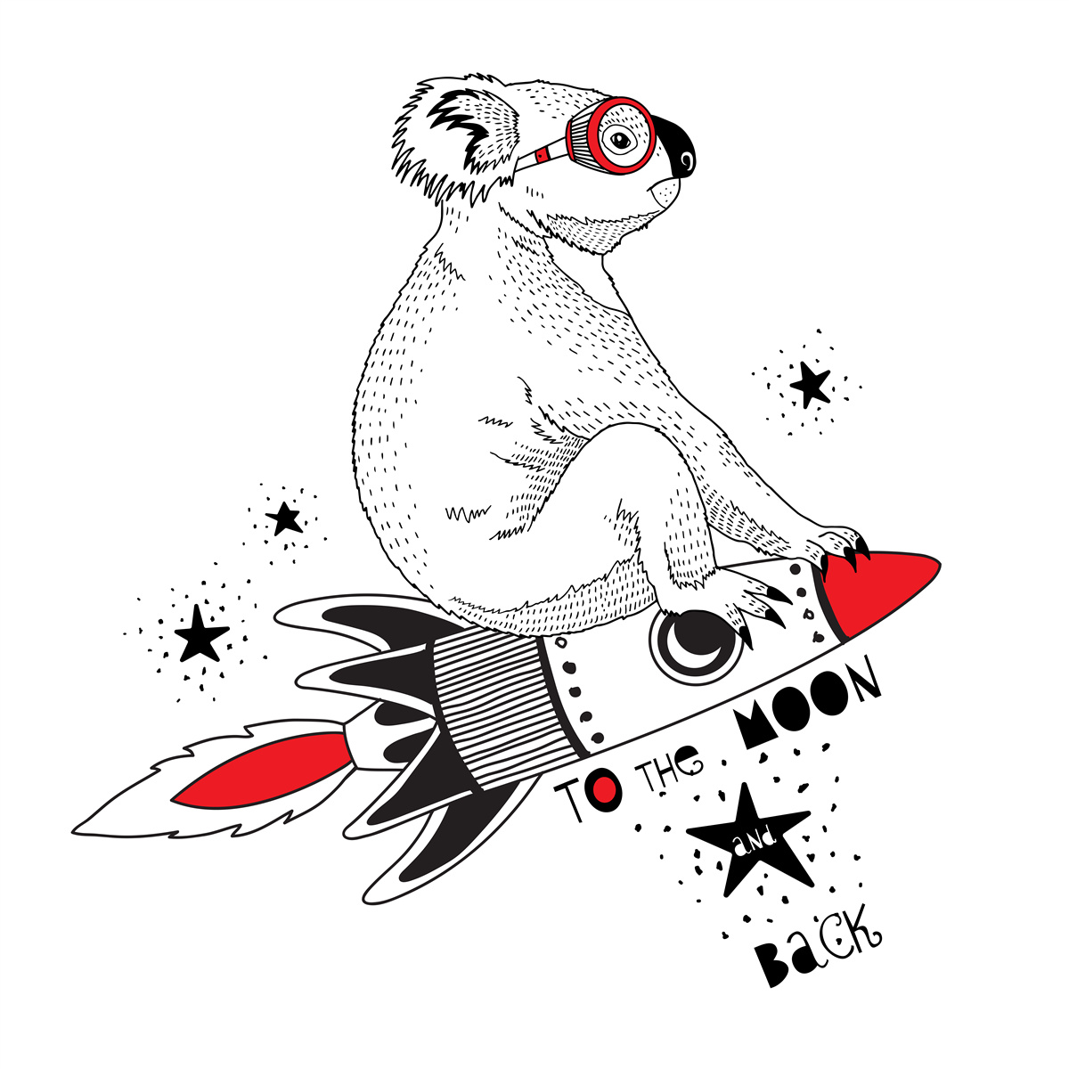 Papier peint rakieta koala