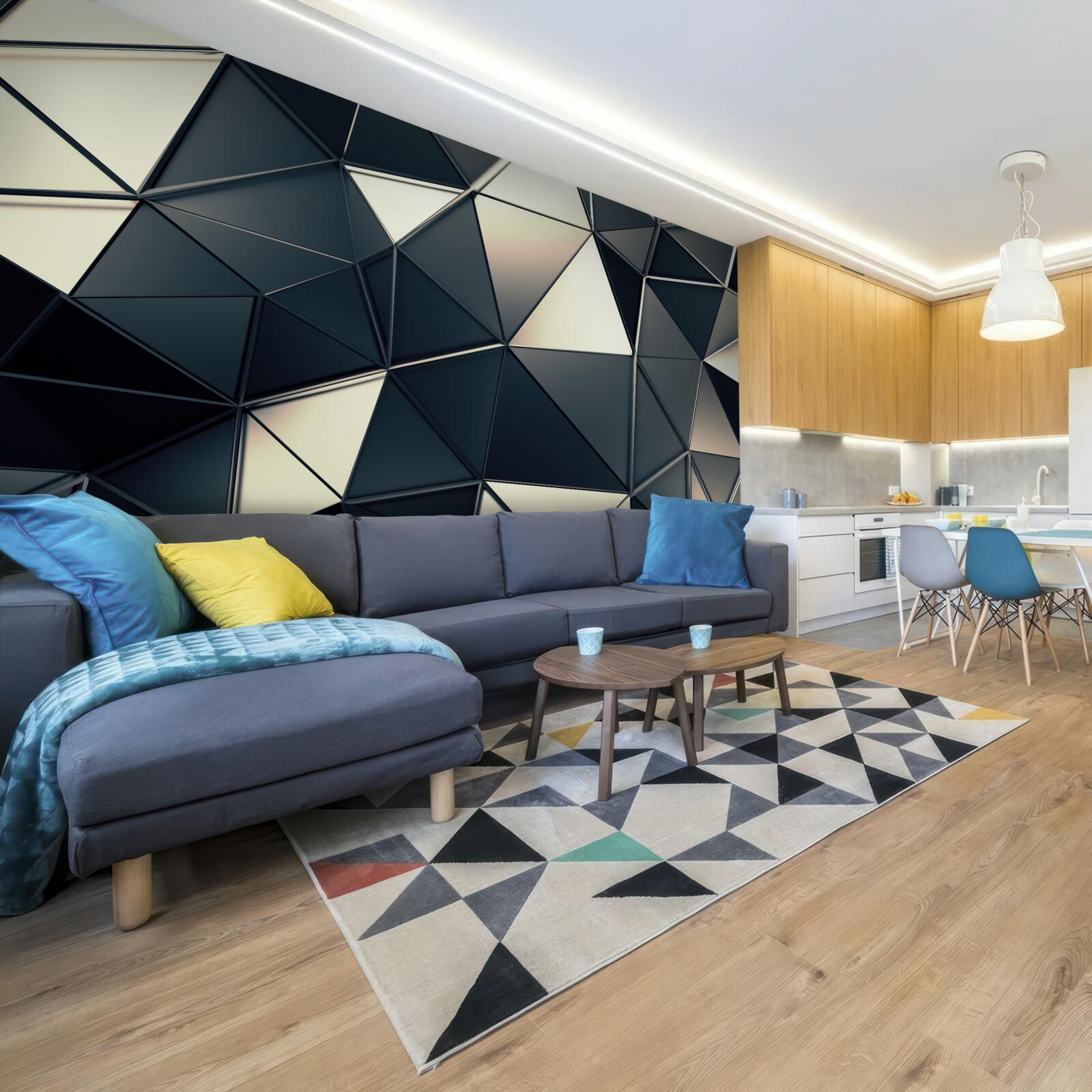 Papier peint l'éclat des triangles abstraits