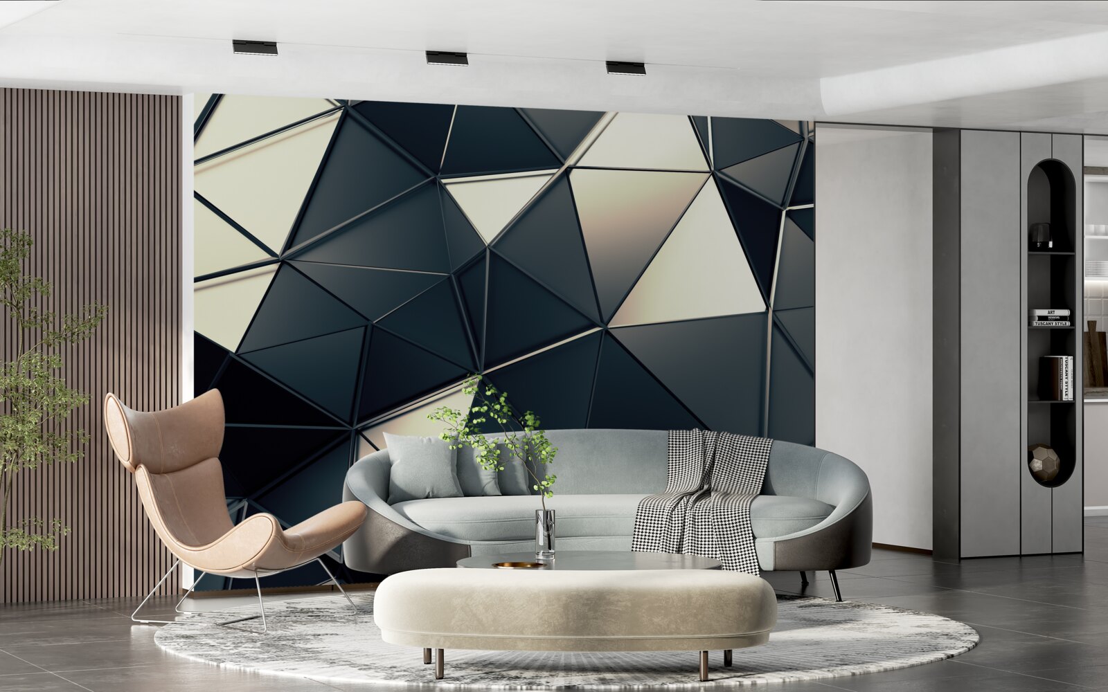 Papier peint l'éclat des triangles abstraits