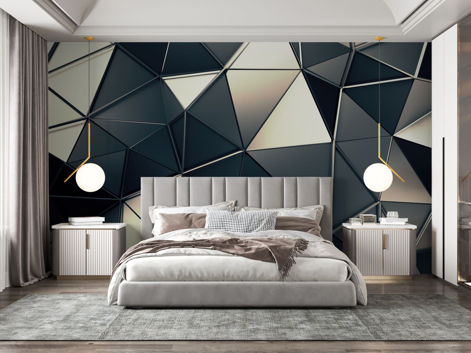 Papier peint l'éclat des triangles abstraits