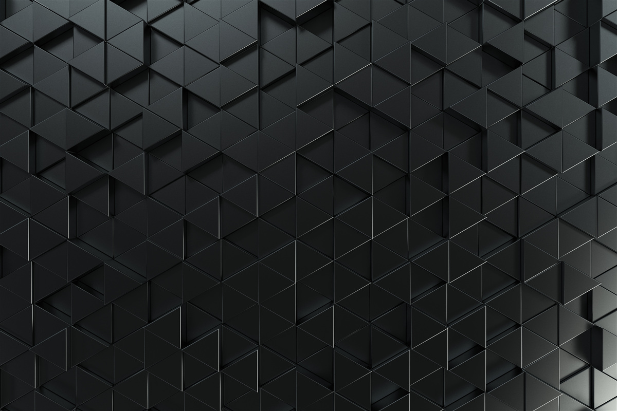 Papier peint triangles volumétriques en noir
