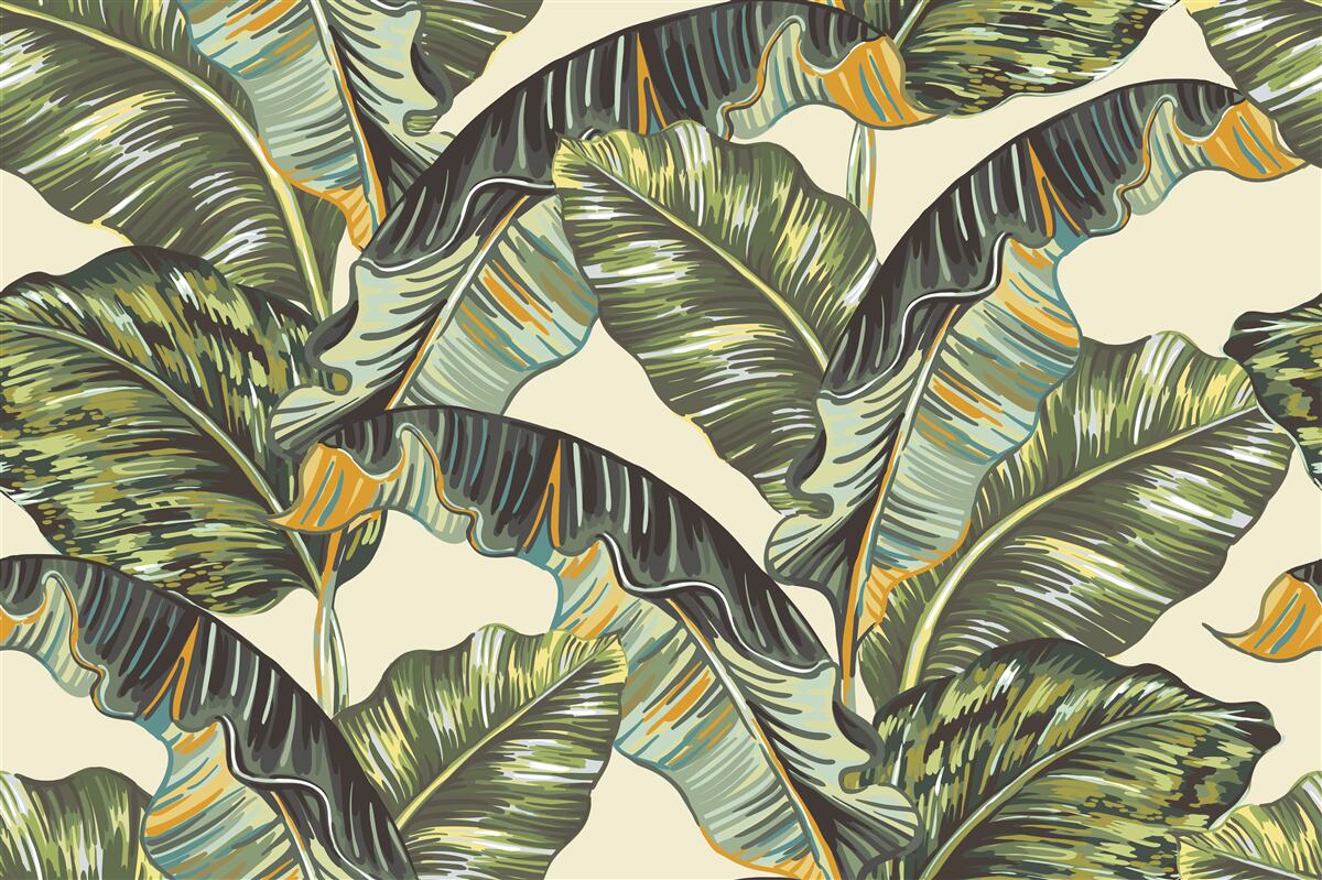 Papier peint nombreuses nuances sur les feuilles de fougère