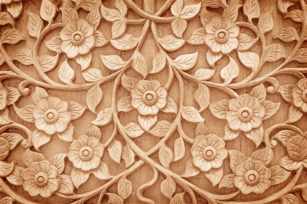 Papier peint texture de fleurs en bois