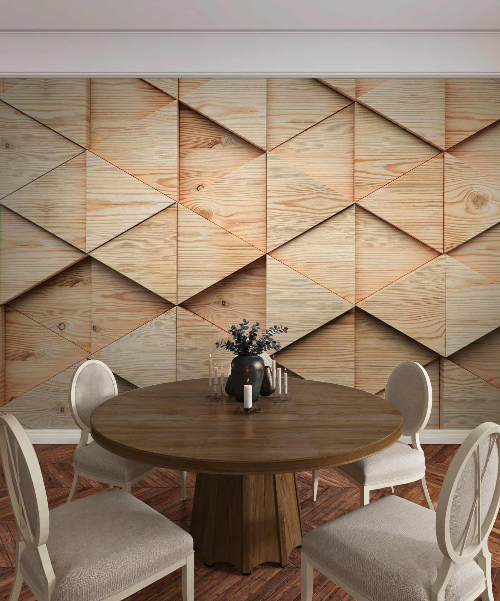 Papier peint grande planche de parquet