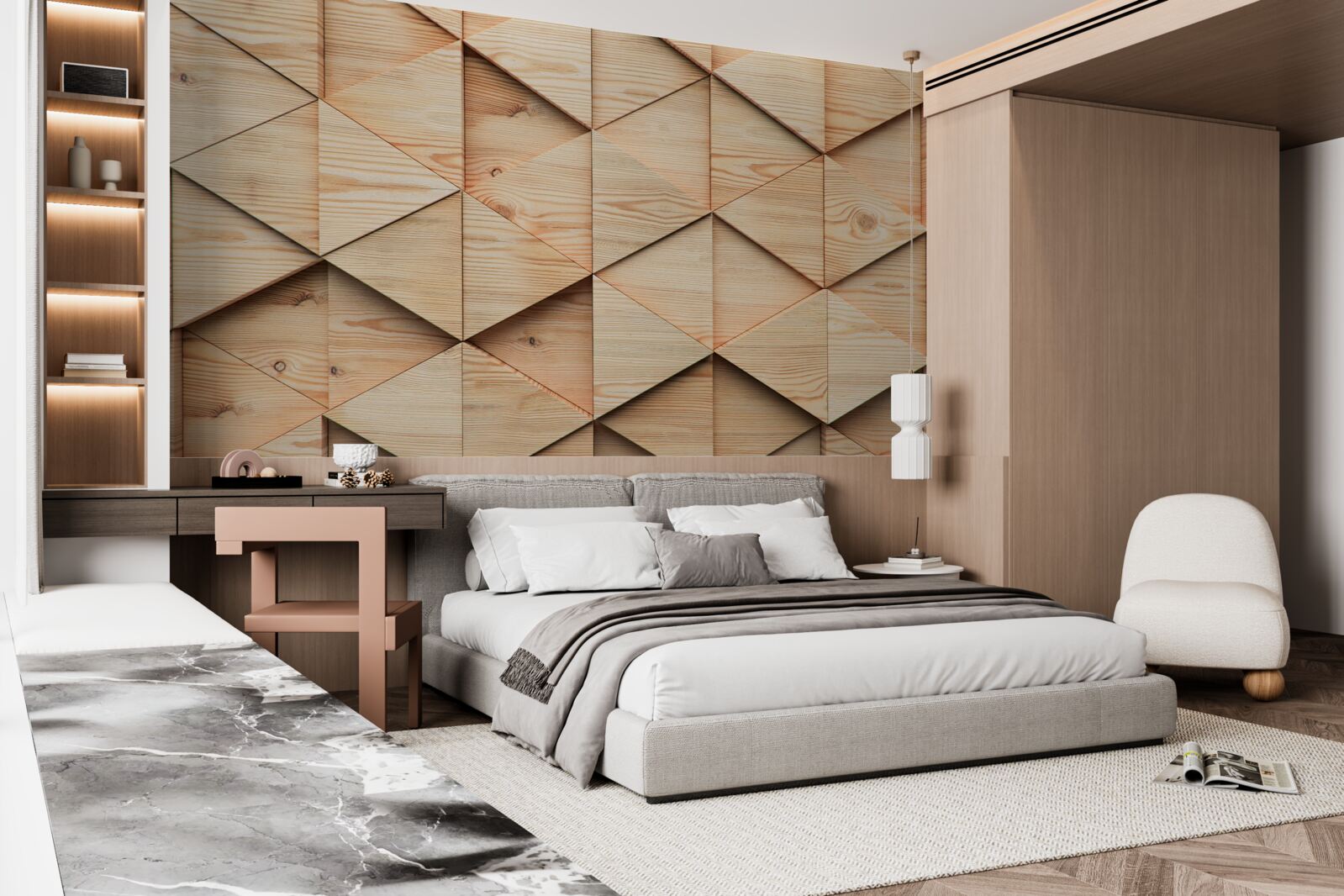 Papier peint grande planche de parquet