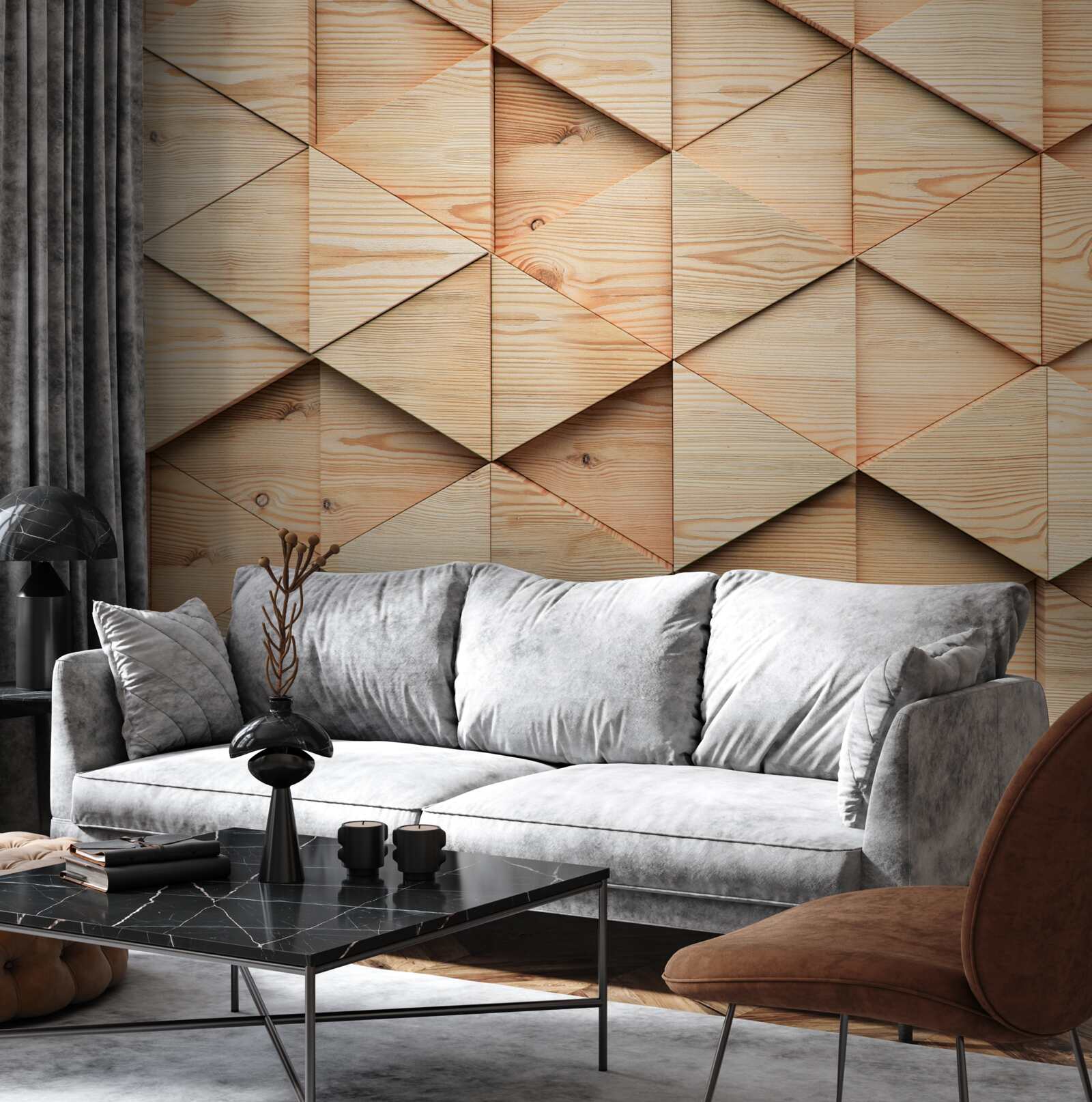 Papier peint grande planche de parquet