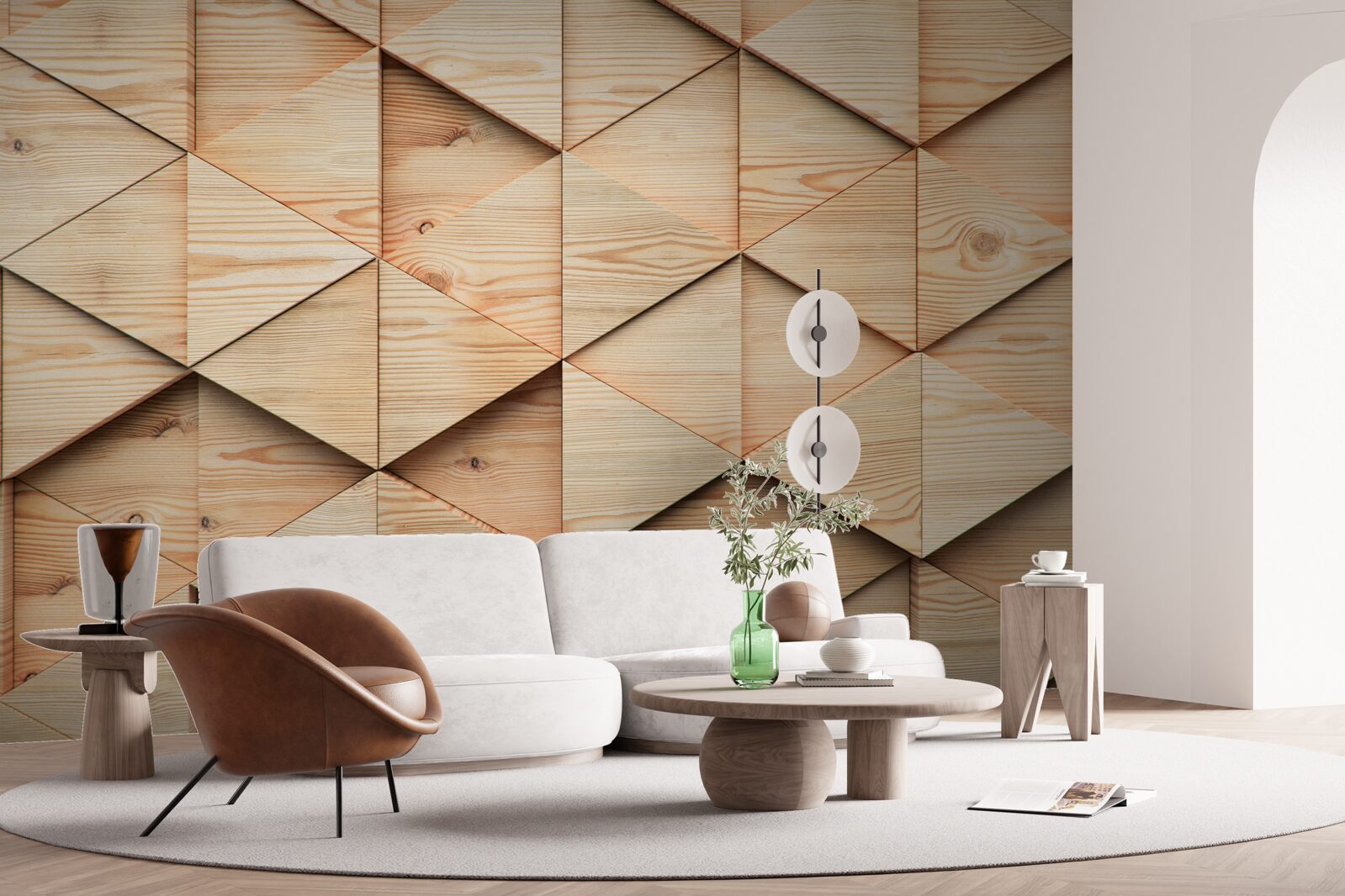 Papier peint grande planche de parquet