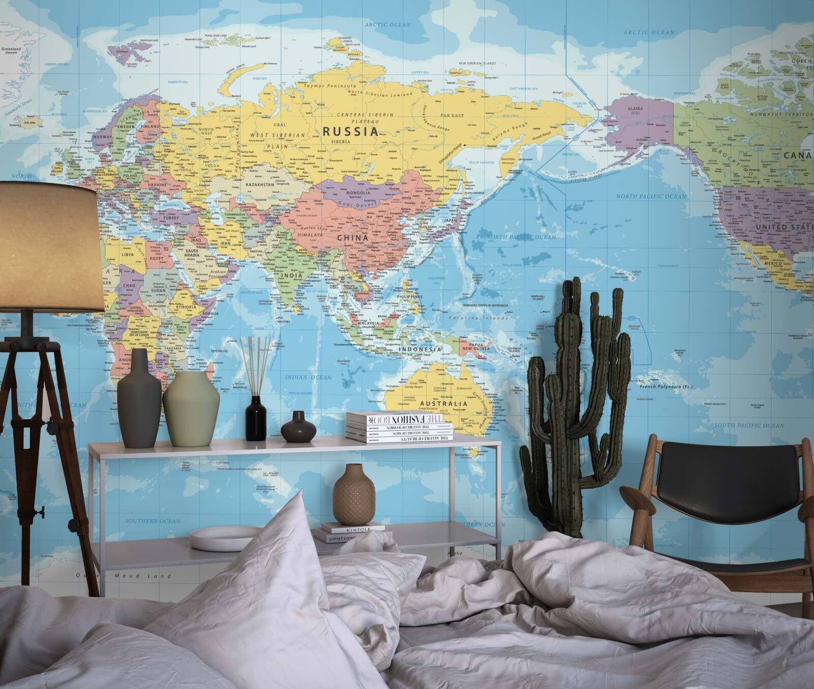 Papier peint carte du monde actuel d'un point de vue politique