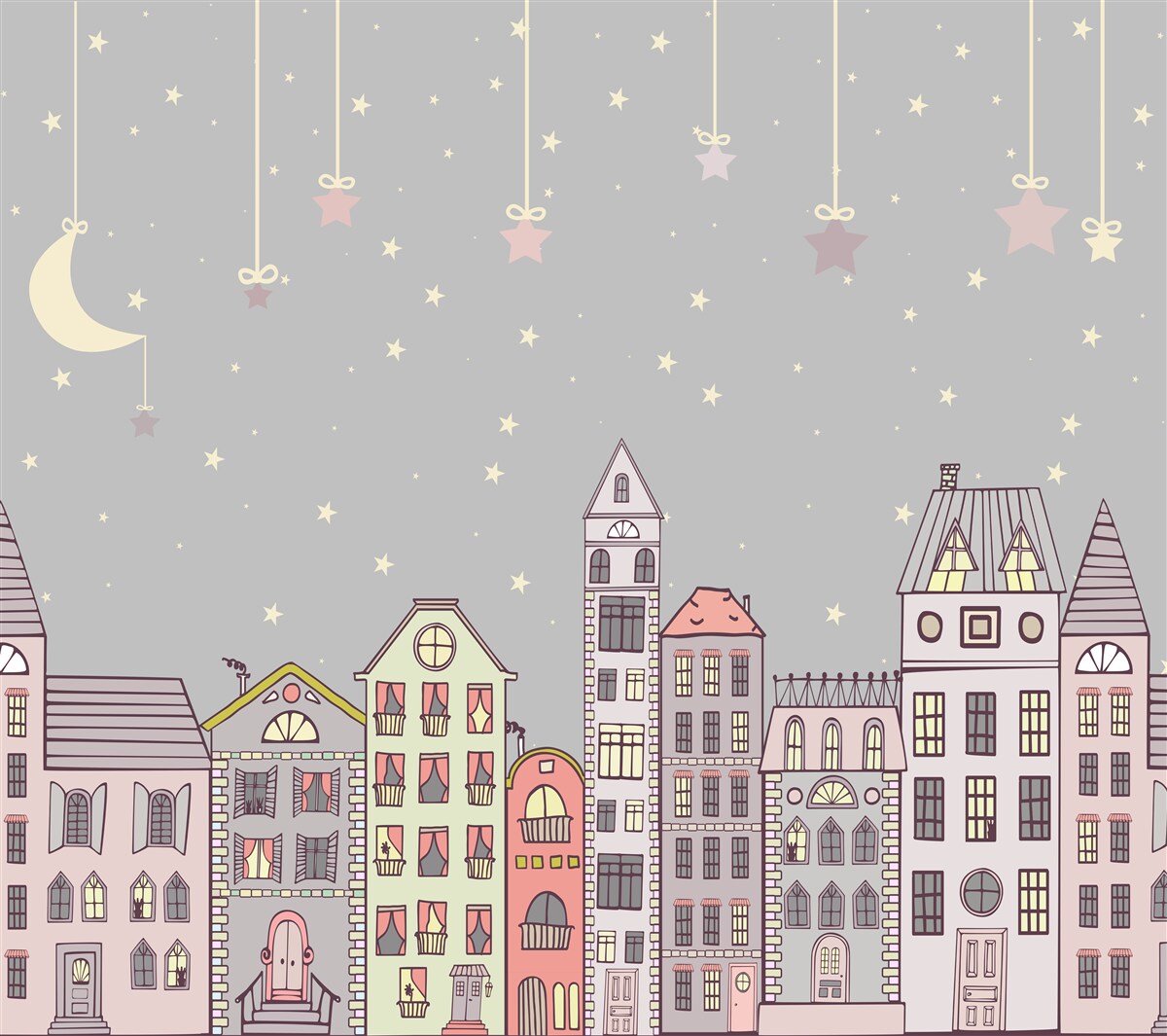 Papier peint la ville est plongée dans le sommeil