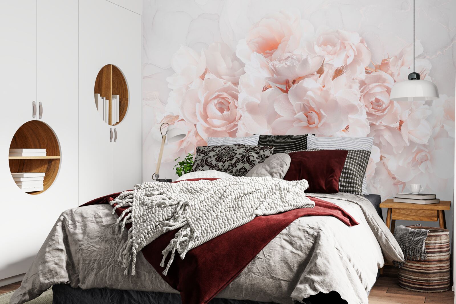 Papier peint composition de pivoines exquises