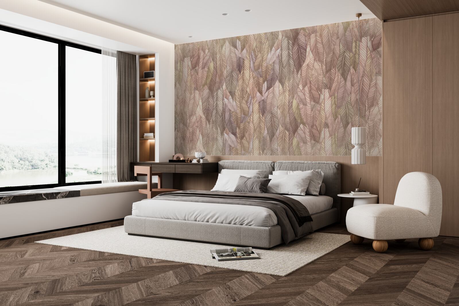 Papier peint des fourrés luxuriants de fougères