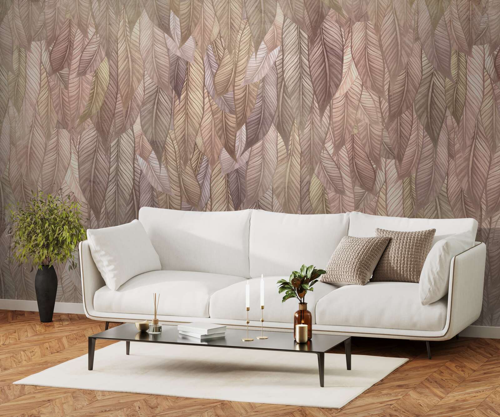 Papier peint des fourrés luxuriants de fougères