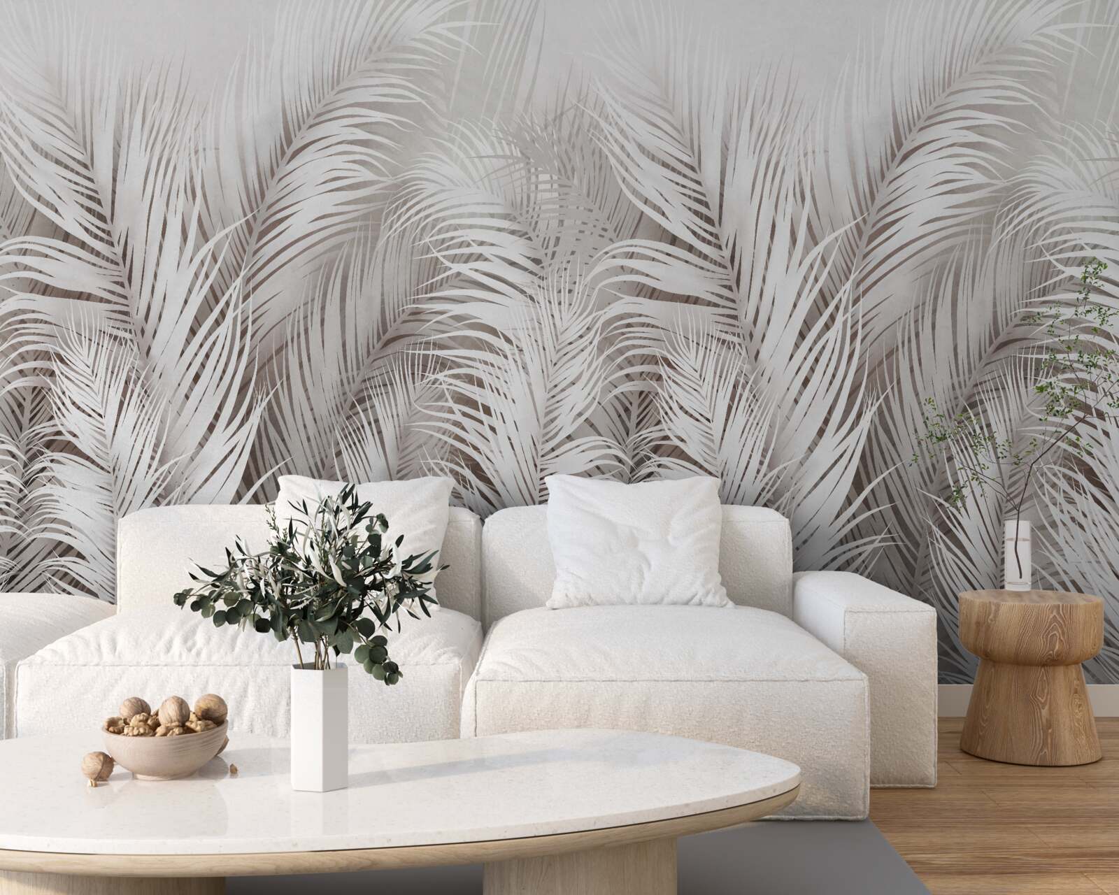 Papier peint fougère luxuriante et lumineuse