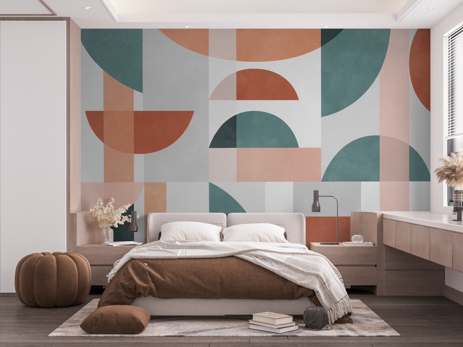 Papier peint formes géométriques dans l'abstraction