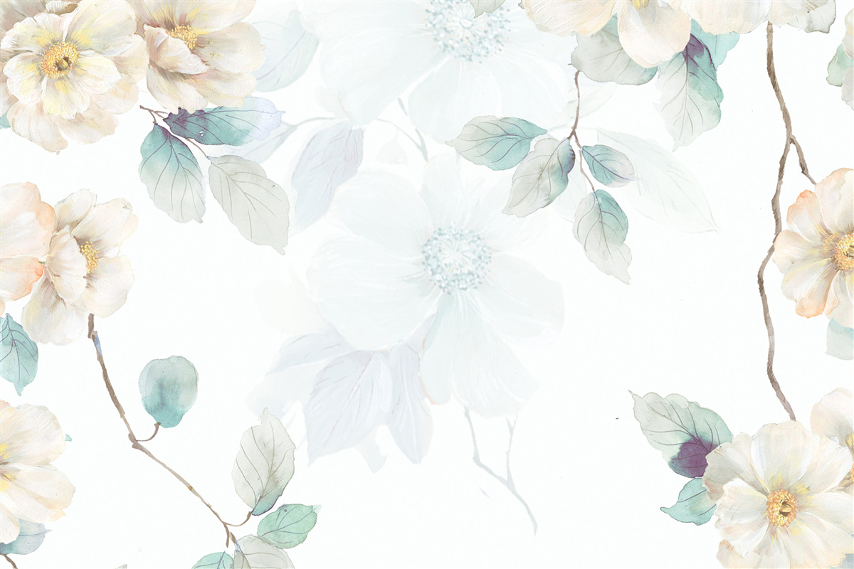 Papier peint les boutons floraux se développent doucement sur les branches