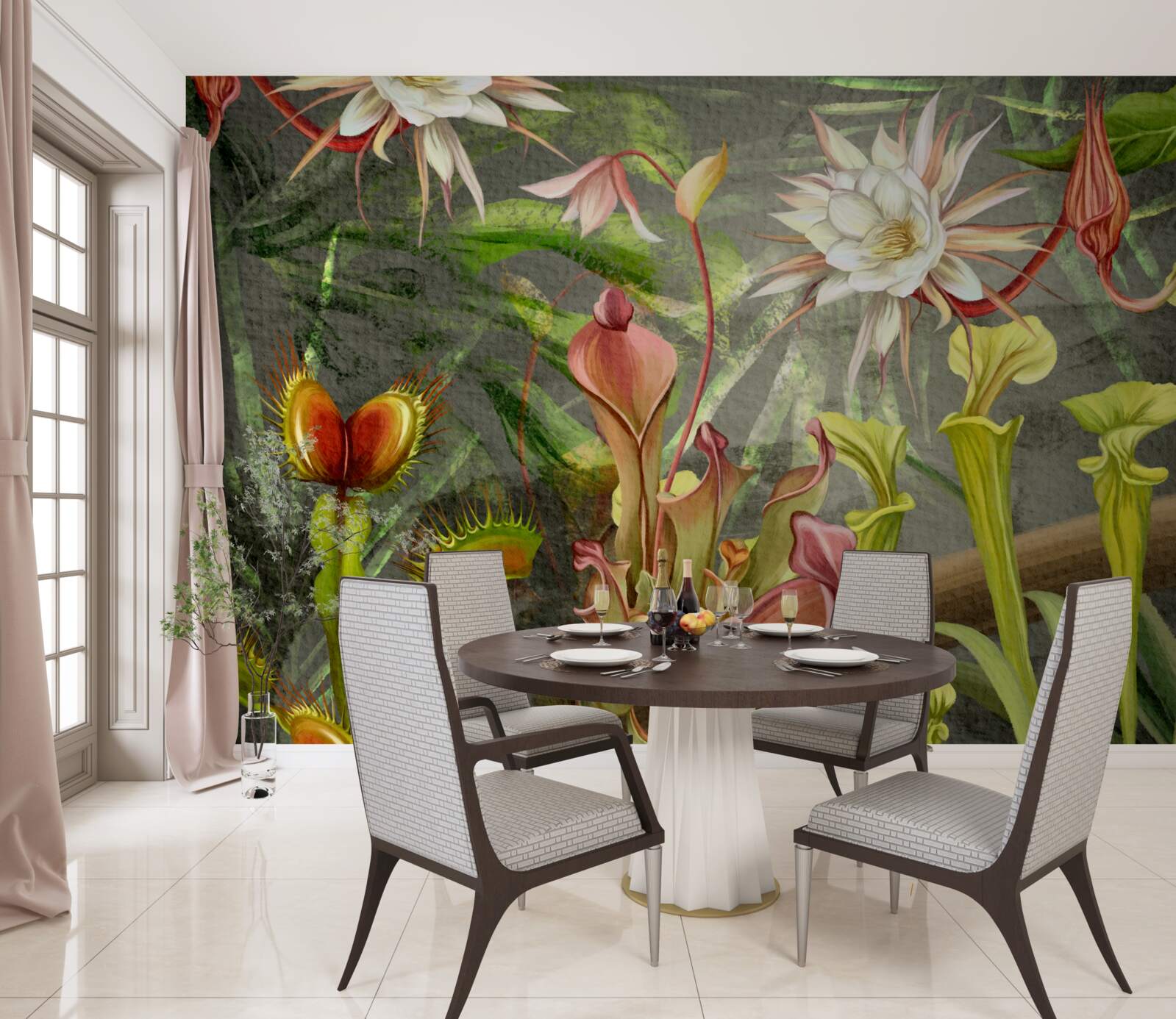 Papier peint plantes carnivores des régions tropicales