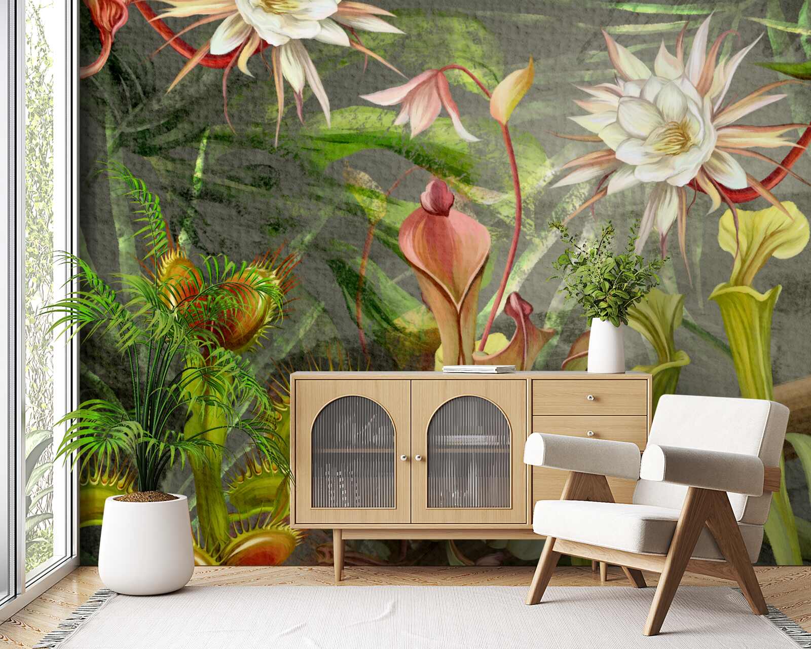 Papier peint plantes carnivores des régions tropicales