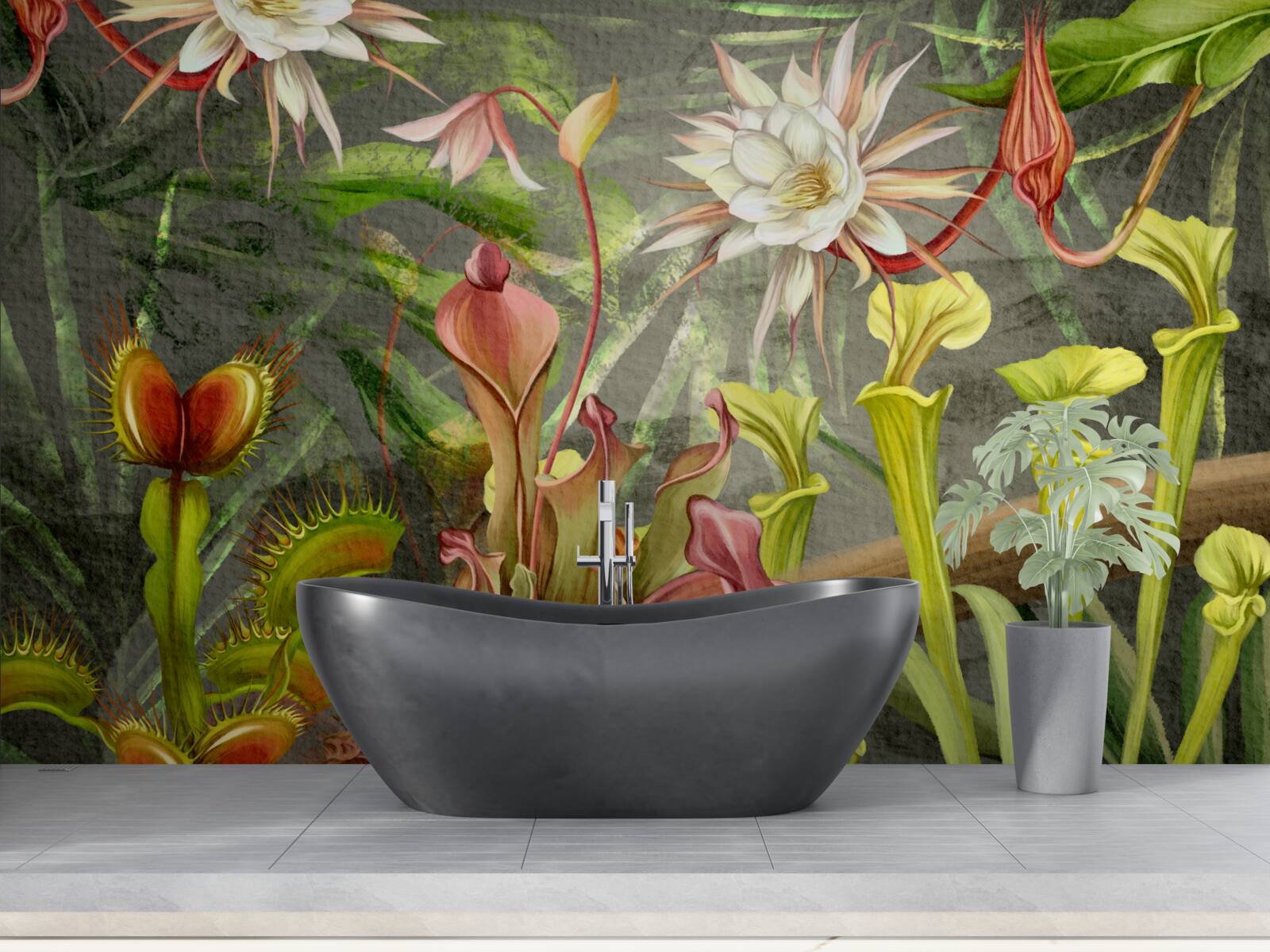 Papier peint plantes carnivores des régions tropicales