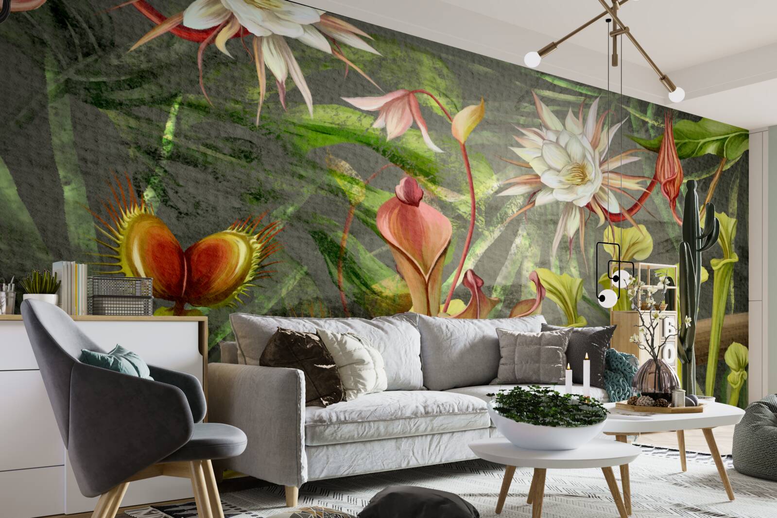 Papier peint plantes carnivores des régions tropicales