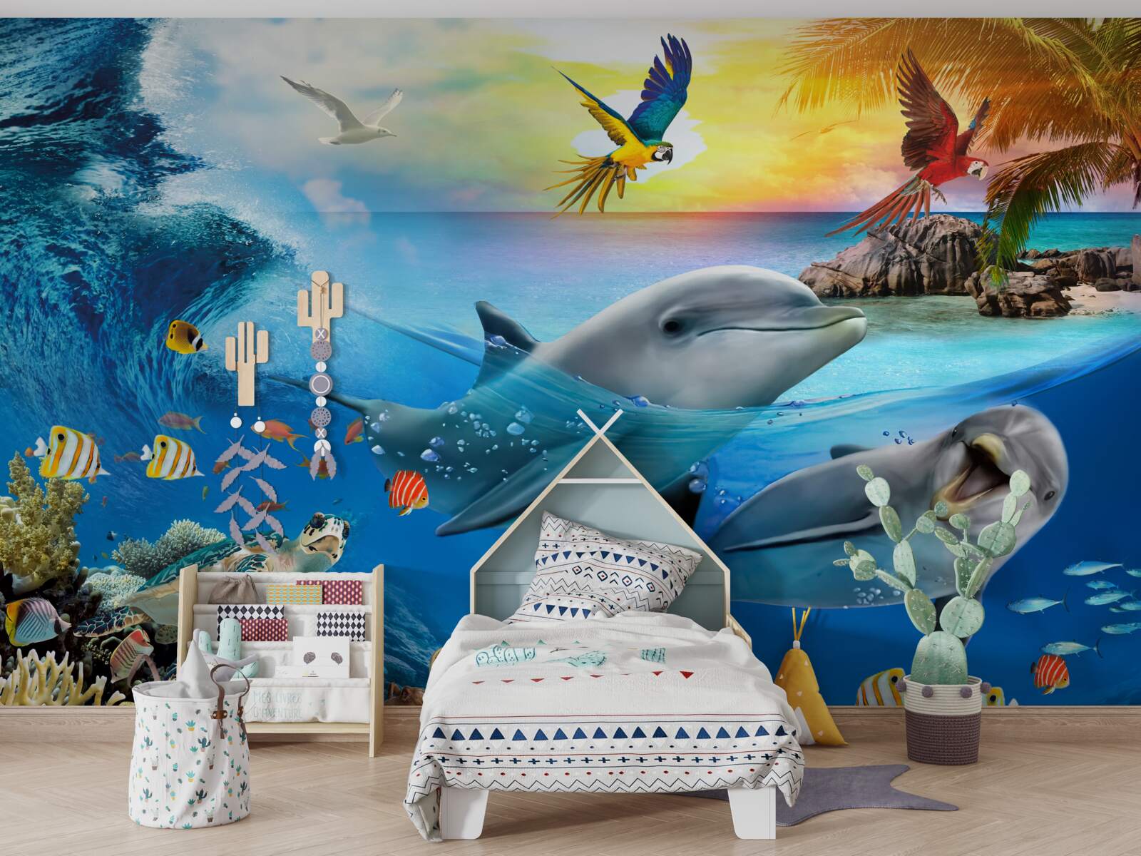 Papier peint L'aube attend les dauphins