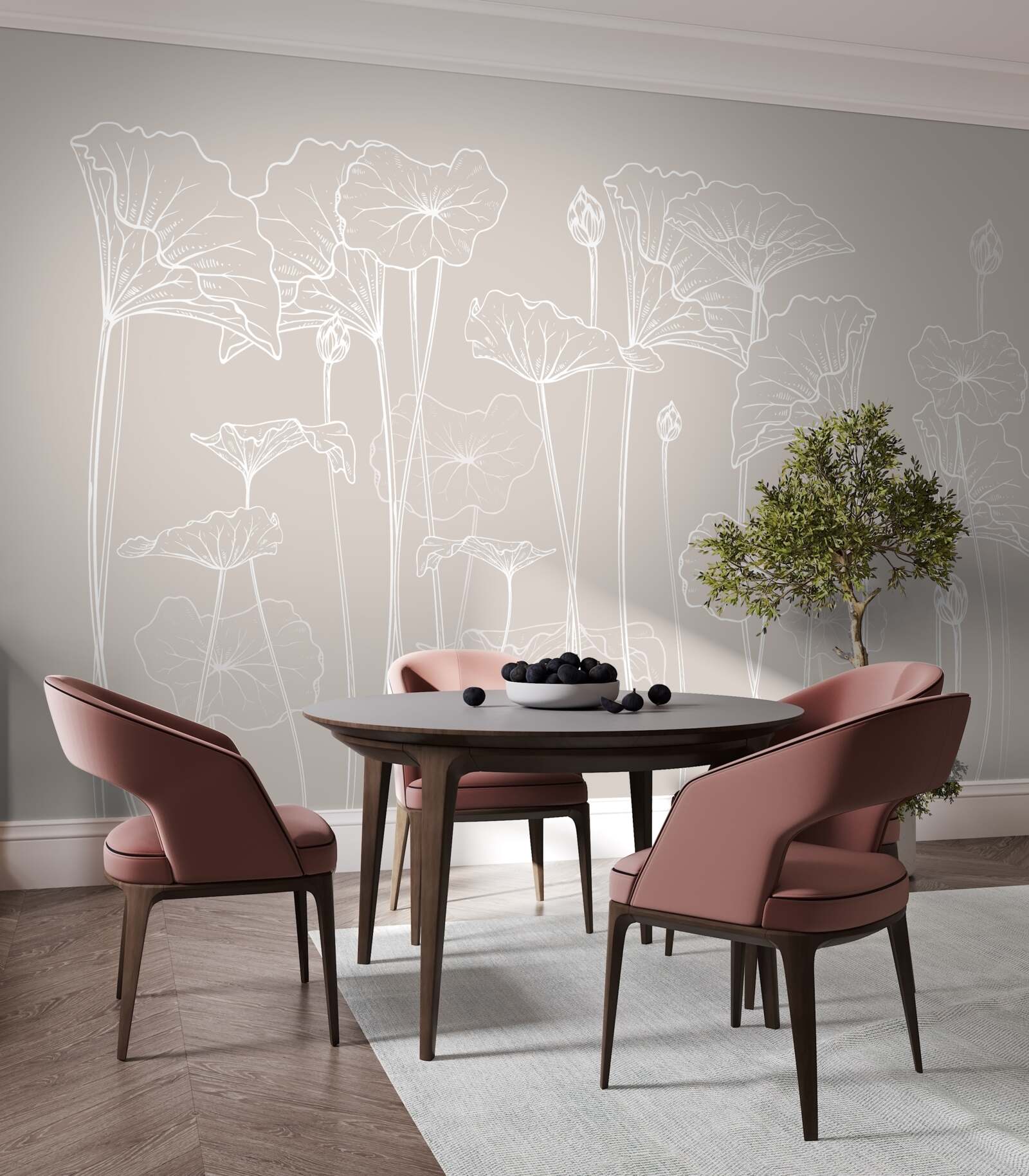 Papier peint les coquelicots dans l'abstraction