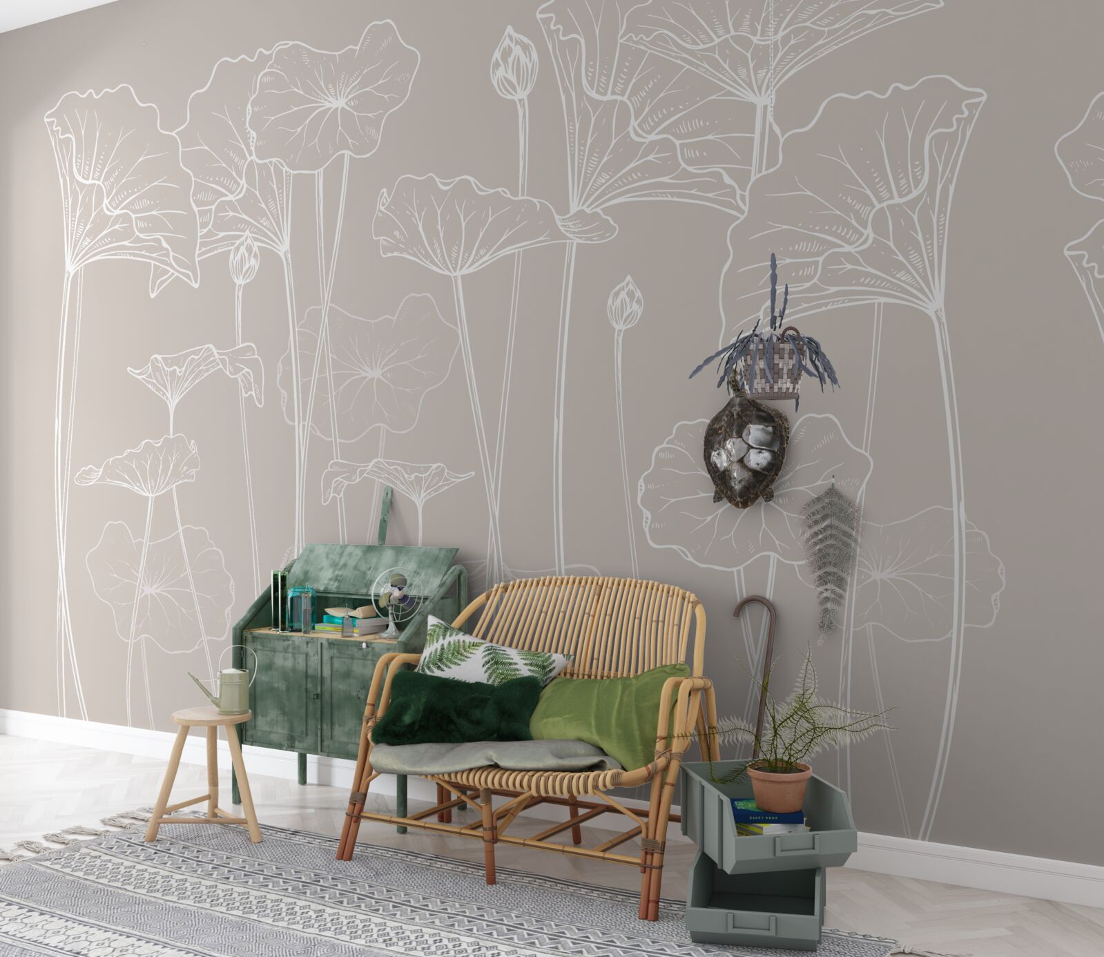 Papier peint les coquelicots dans l'abstraction