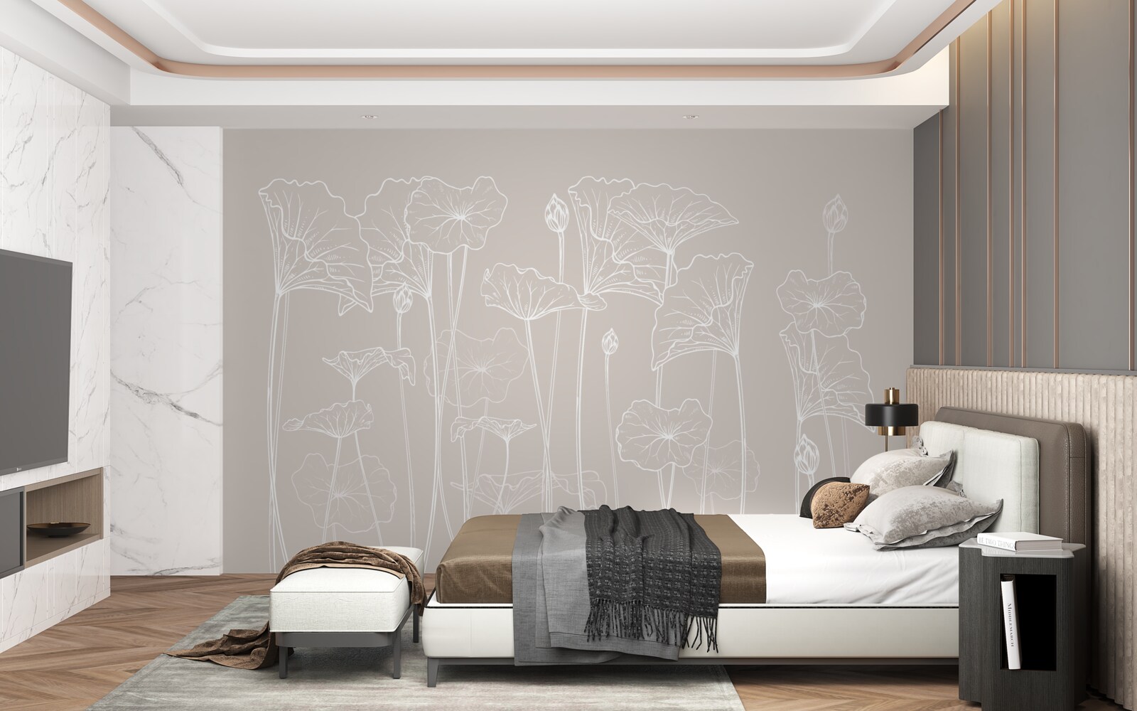 Papier peint les coquelicots dans l'abstraction